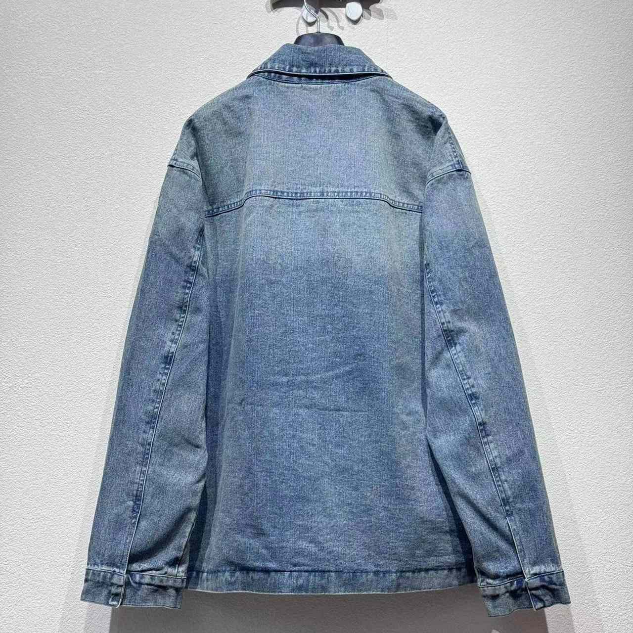 Louis Vuitton Upcycled Denim Canvas Jacket   1AGTEN - FashionPlug