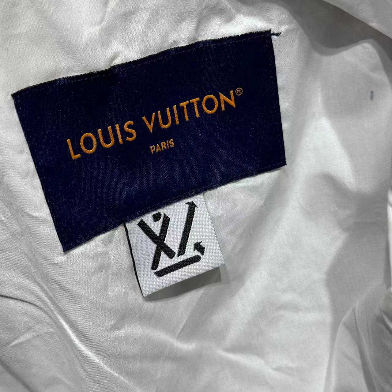 Louis Vuitton Upcycled Denim Canvas Jacket   1AGTEN - FashionPlug