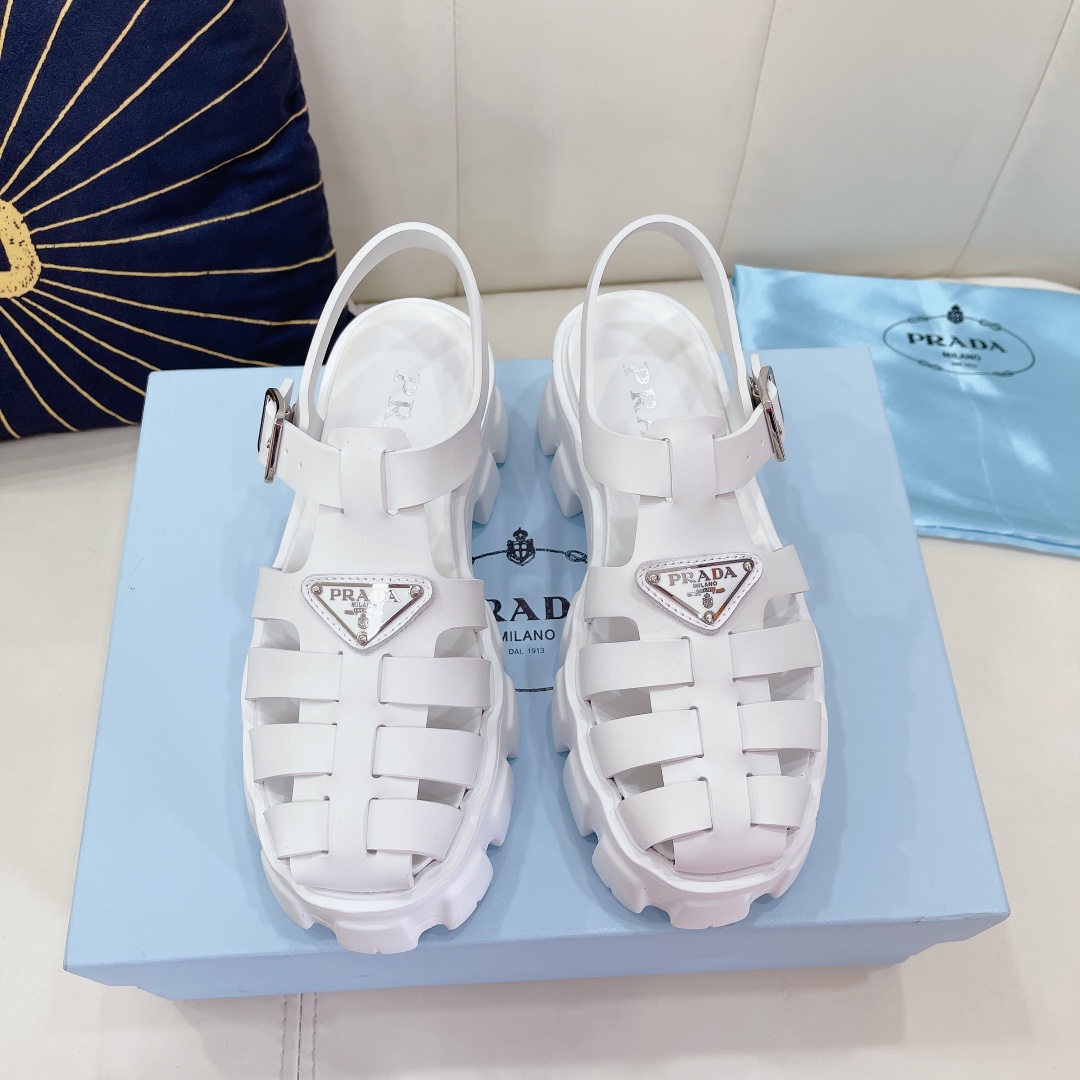 Prada Foam Rubber Sandals - FashionPlug