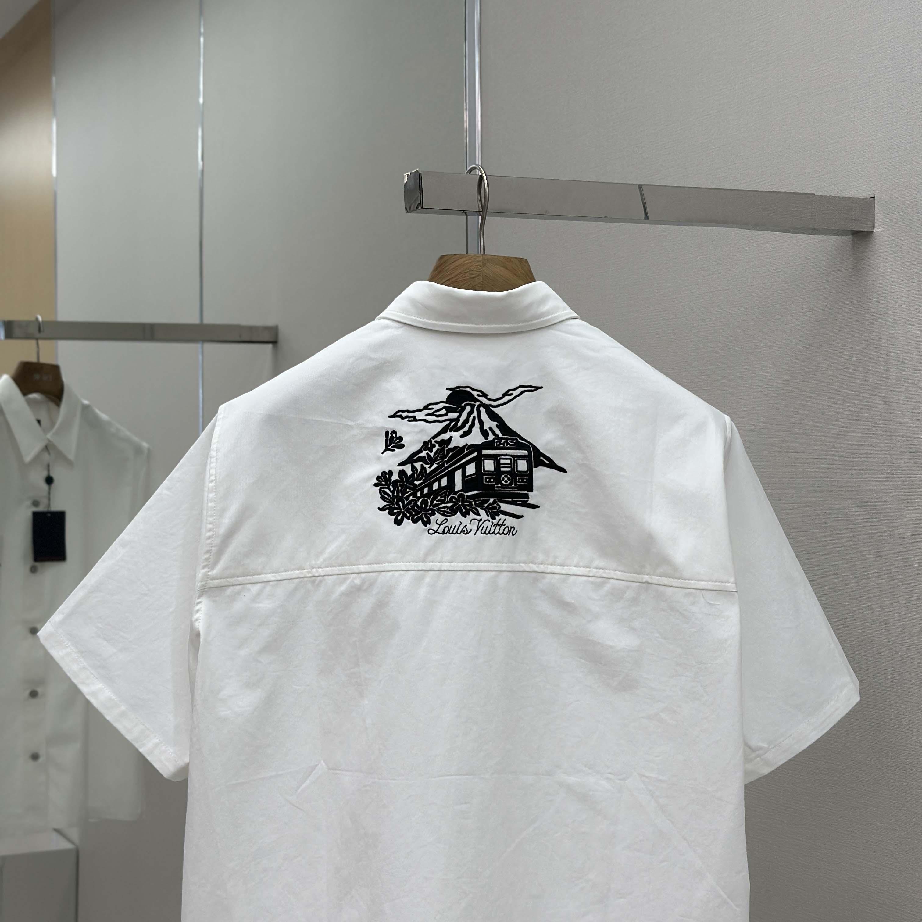 Louis Vuitton Embellished Short-Sleeved Shirt   1AIMII - FashionPlug