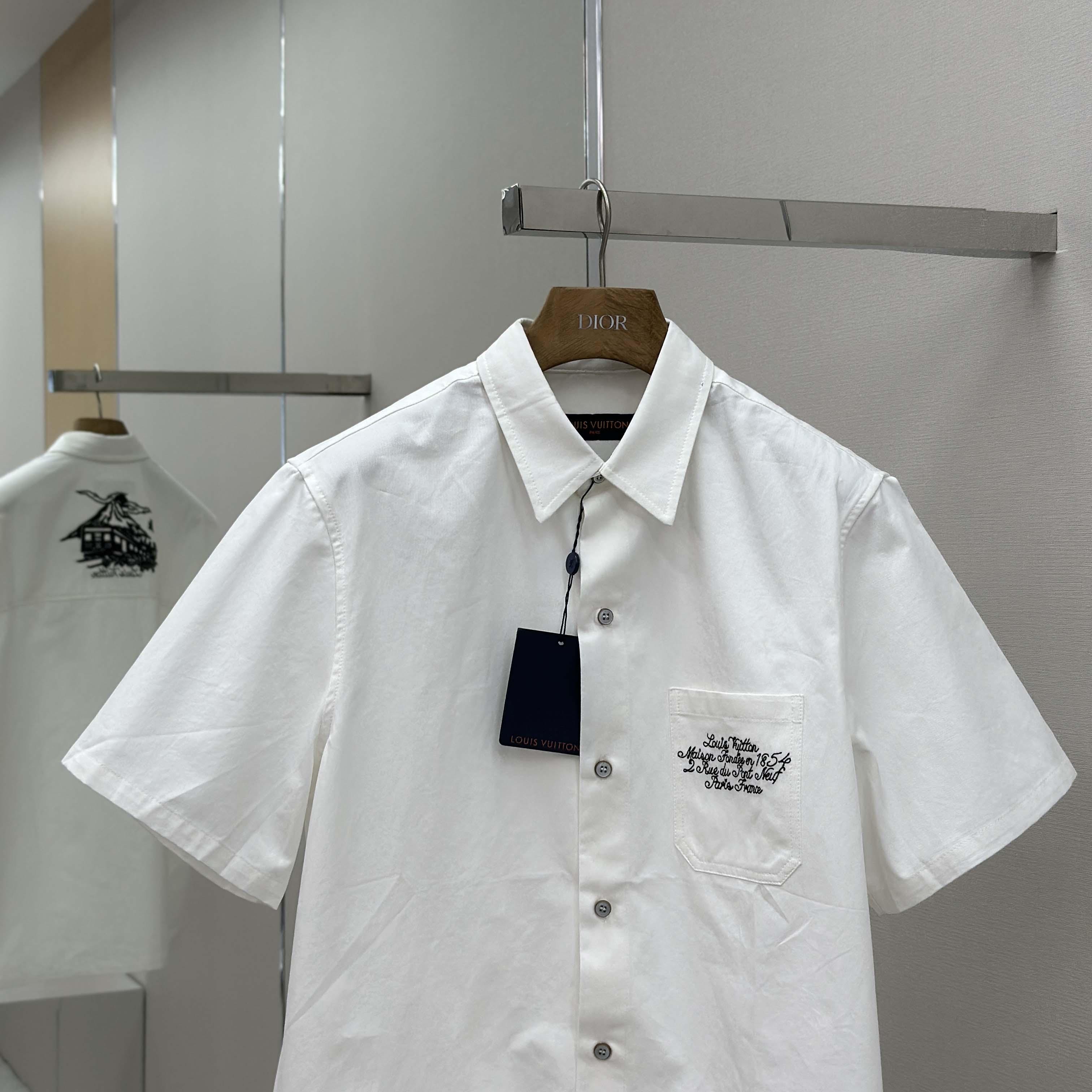 Louis Vuitton Embellished Short-Sleeved Shirt   1AIMII - FashionPlug