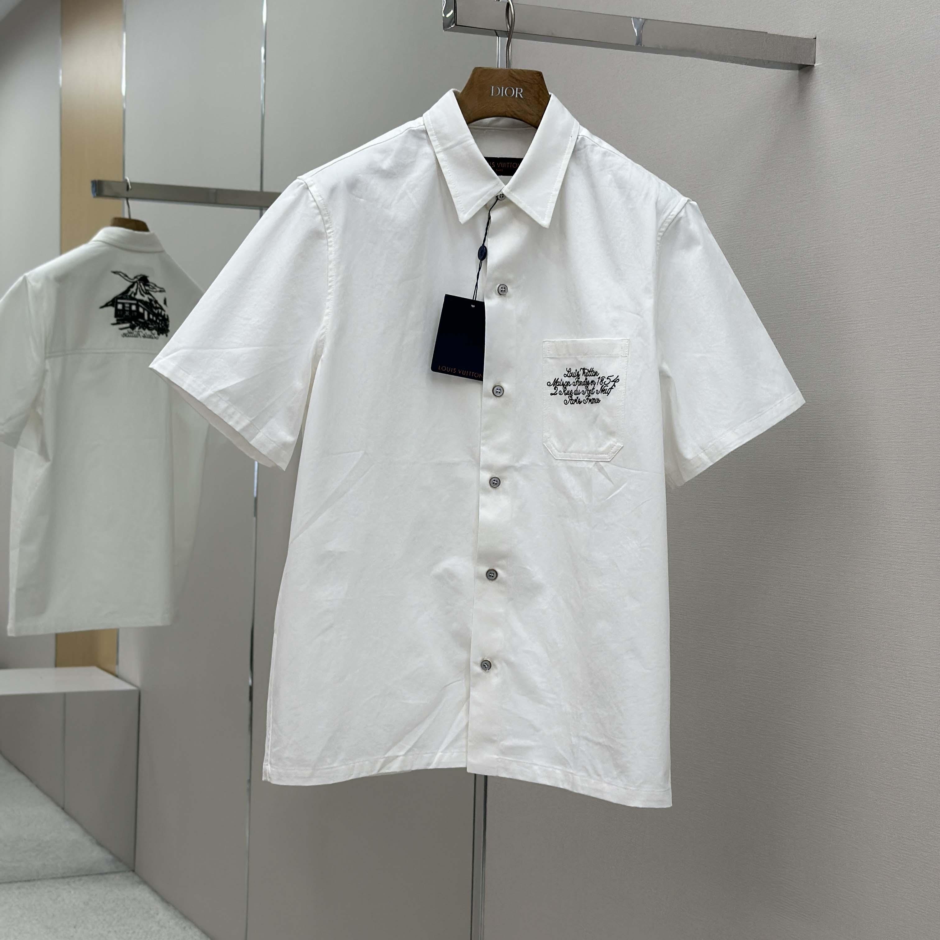 Louis Vuitton Embellished Short-Sleeved Shirt   1AIMII - FashionPlug