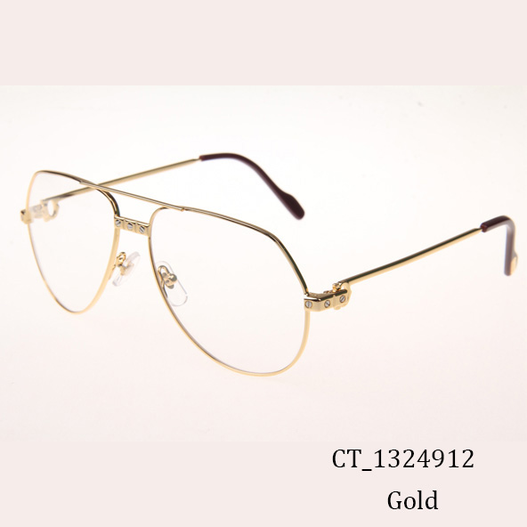 Cartier CT 1324912 Eyeglasses In Gold - FashionPlug
