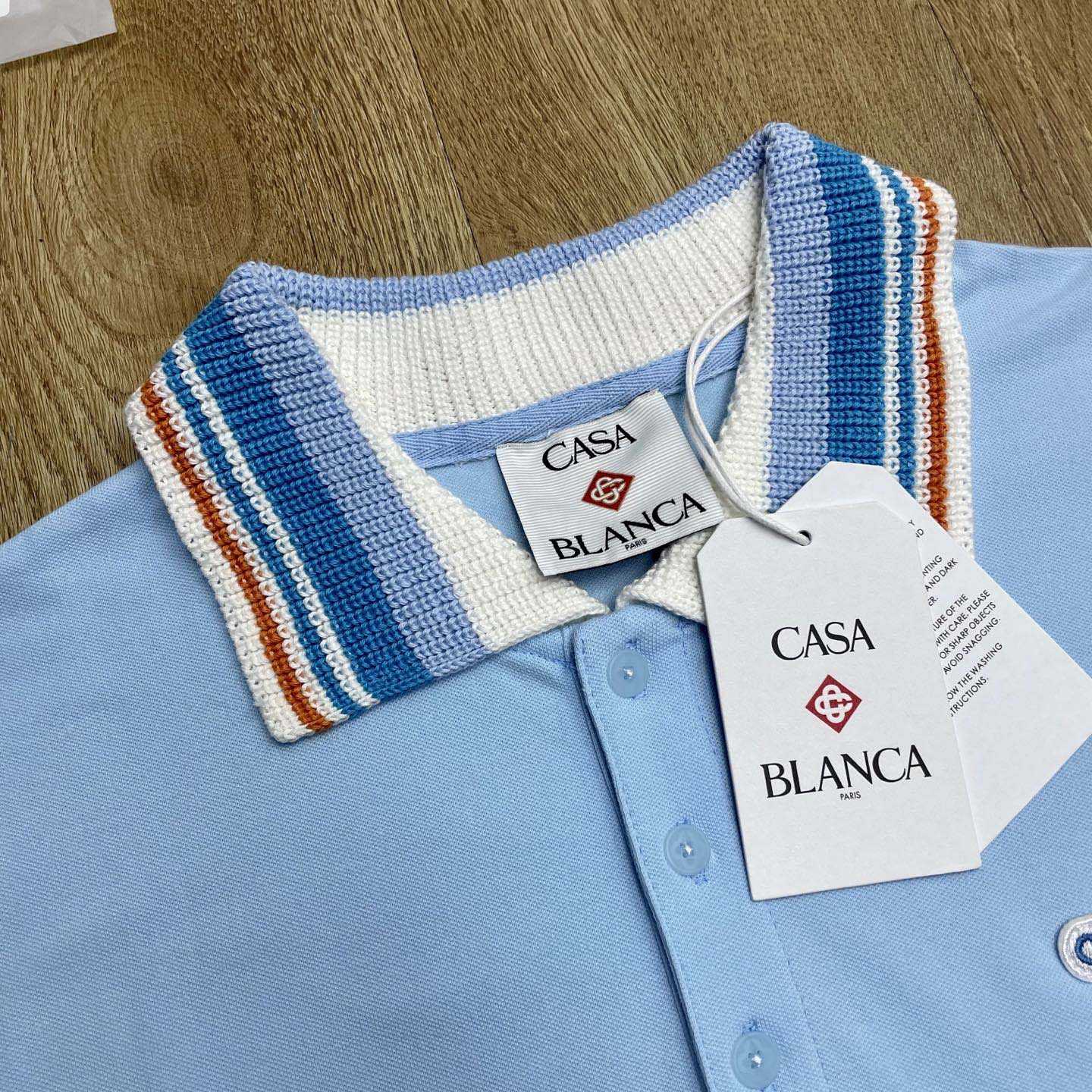 Casablanca Organic-cotton Polo Shirt   c1049 - FashionPlug