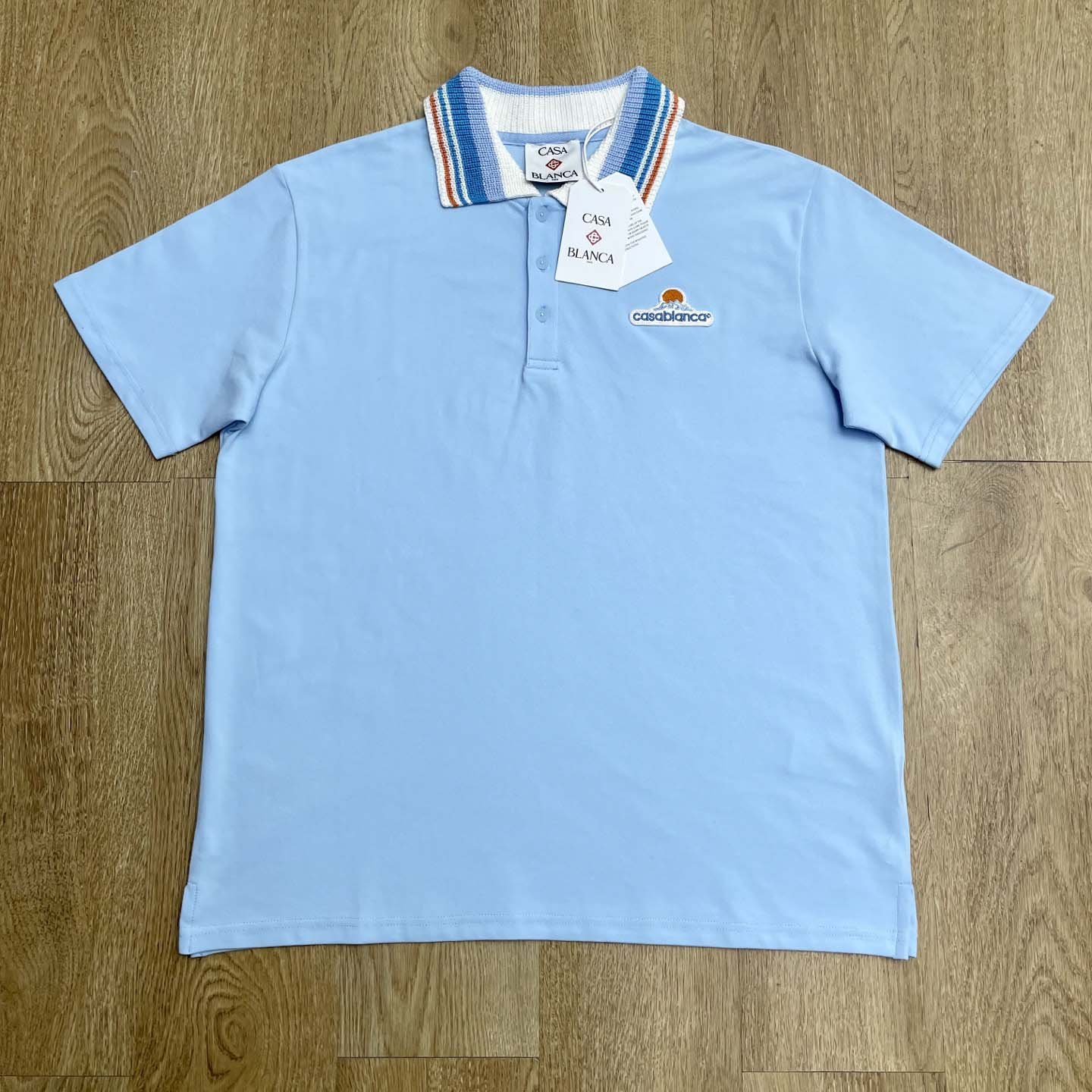 Casablanca Organic-cotton Polo Shirt   c1049 - FashionPlug