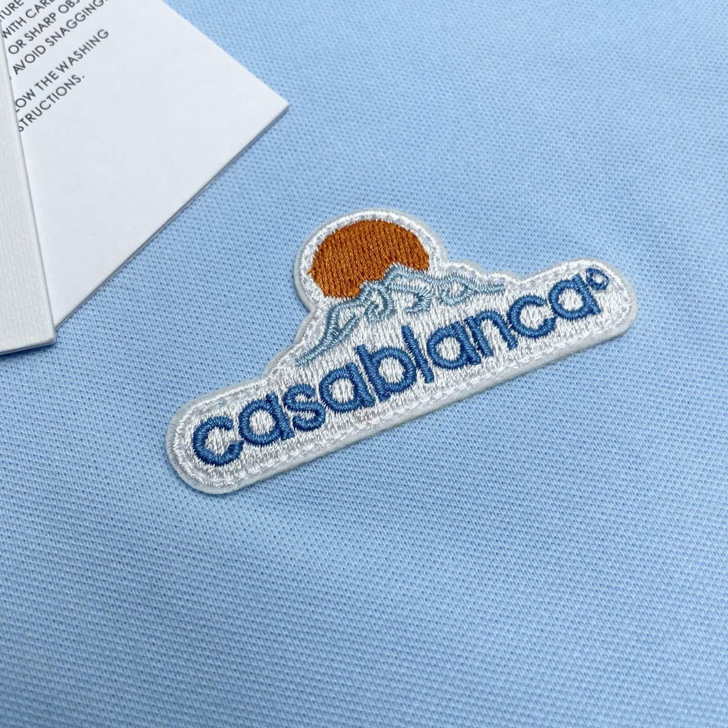 Casablanca Organic-cotton Polo Shirt   c1049 - FashionPlug