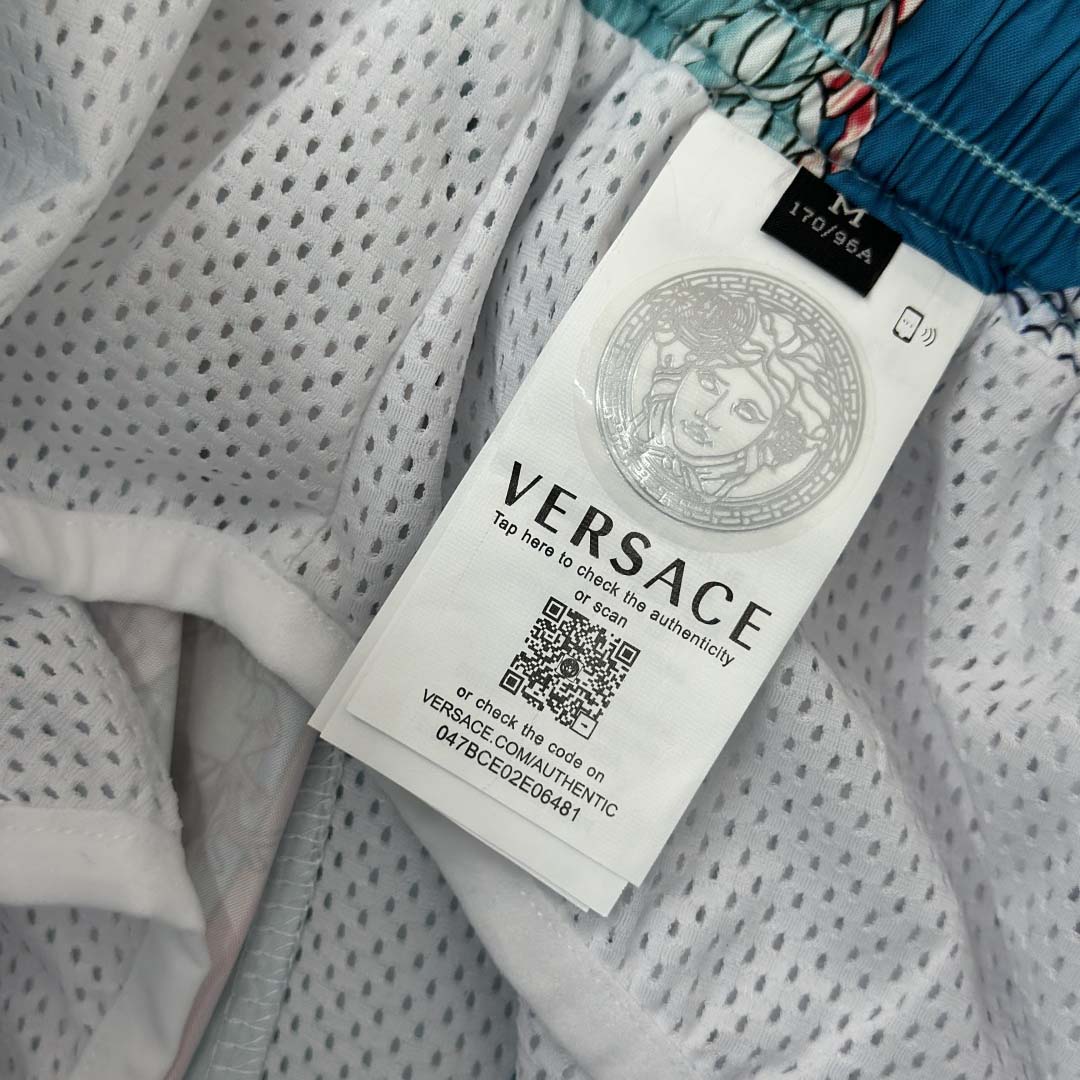 Versace Coral Theatre Swim Boardshorts  - FashionPlug