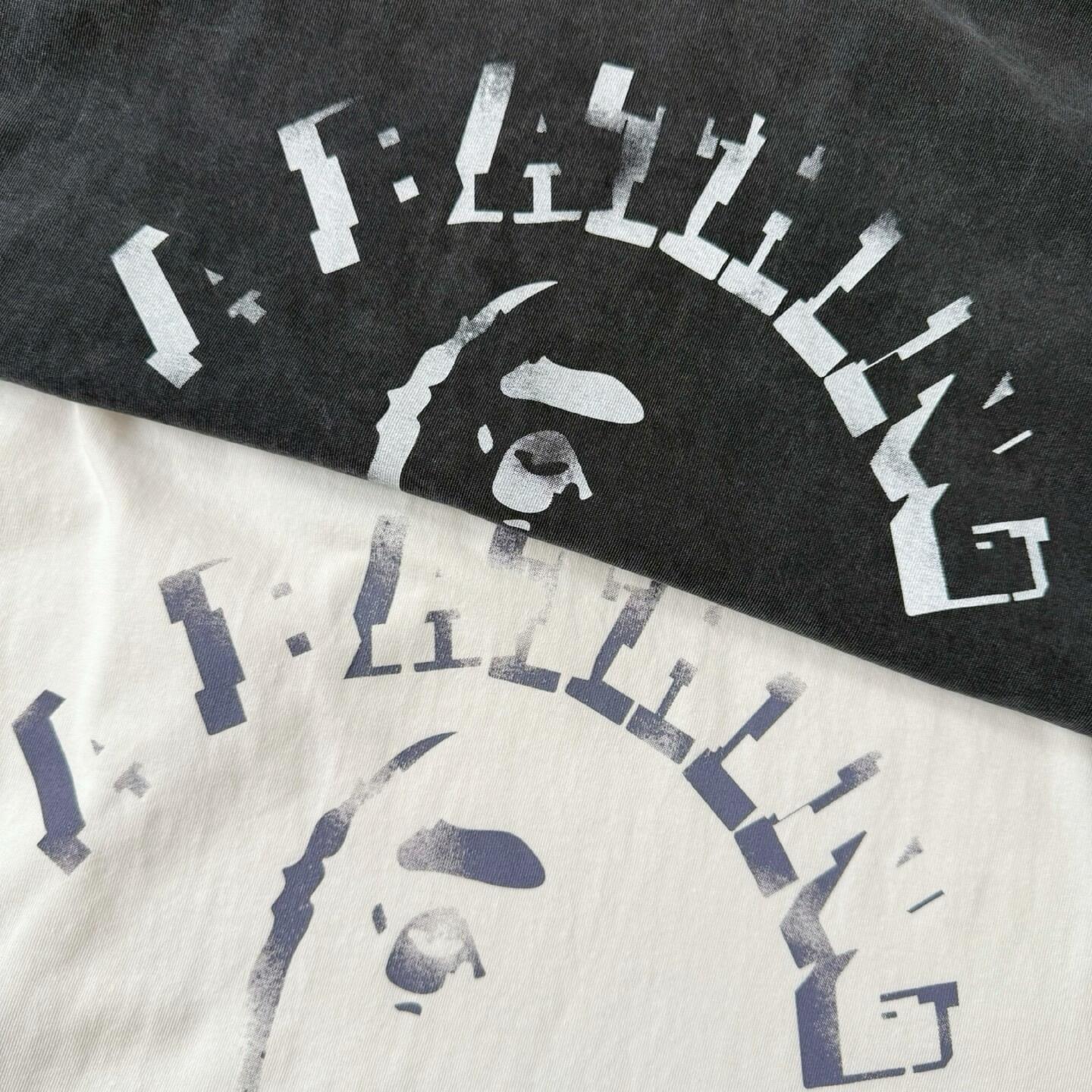 Bape Garment Dye Spray Print College Relaxedfit Tee - FashionPlug