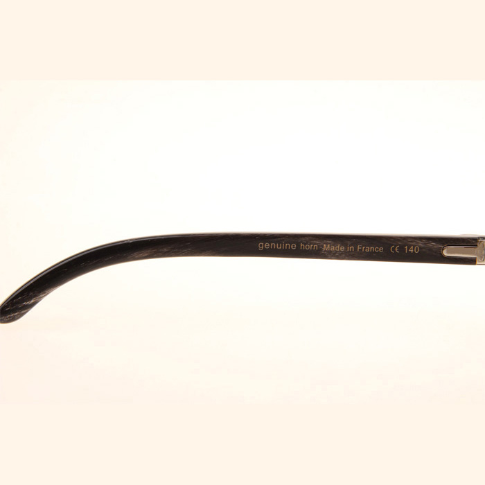 Cartier CT_3524012 Black Grey Buffalo Sunglasses In Silver Brown - FashionPlug