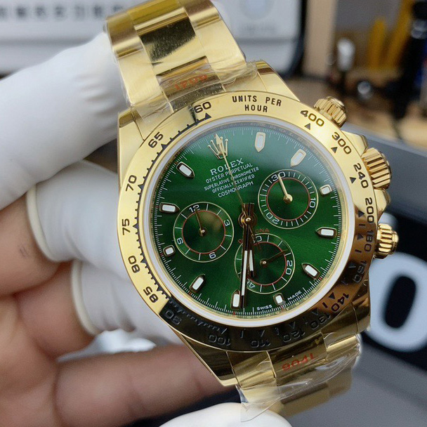 Rolex Daytona Cosmograph 116508 18k Yellow Gold Oyster Bracelet 40mm Green Dial - FashionPlug