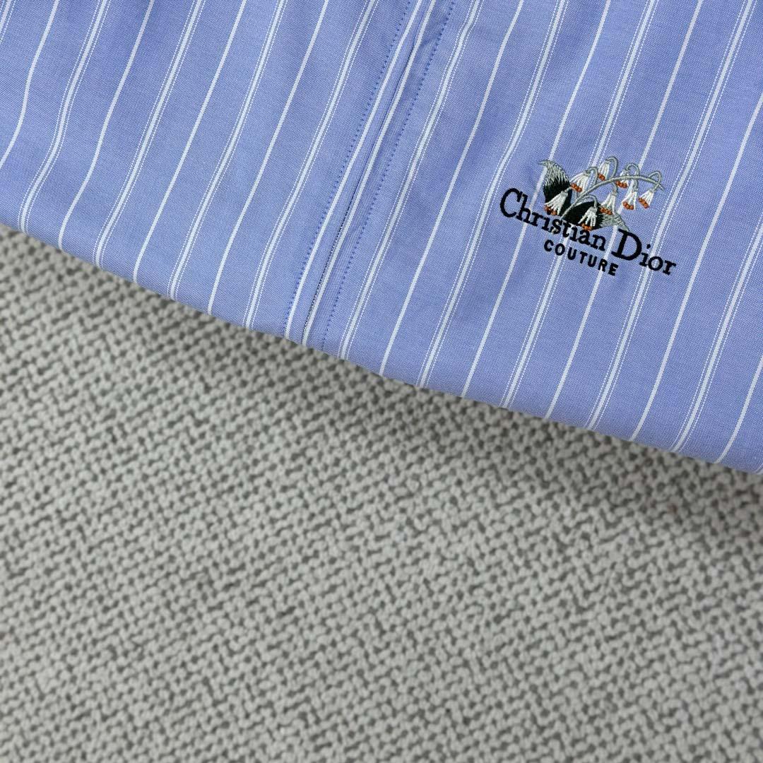 Christian Dior Zipped Shirt With Christian Dior Couture Lily Of The Valley Embroidery - FashionPlug