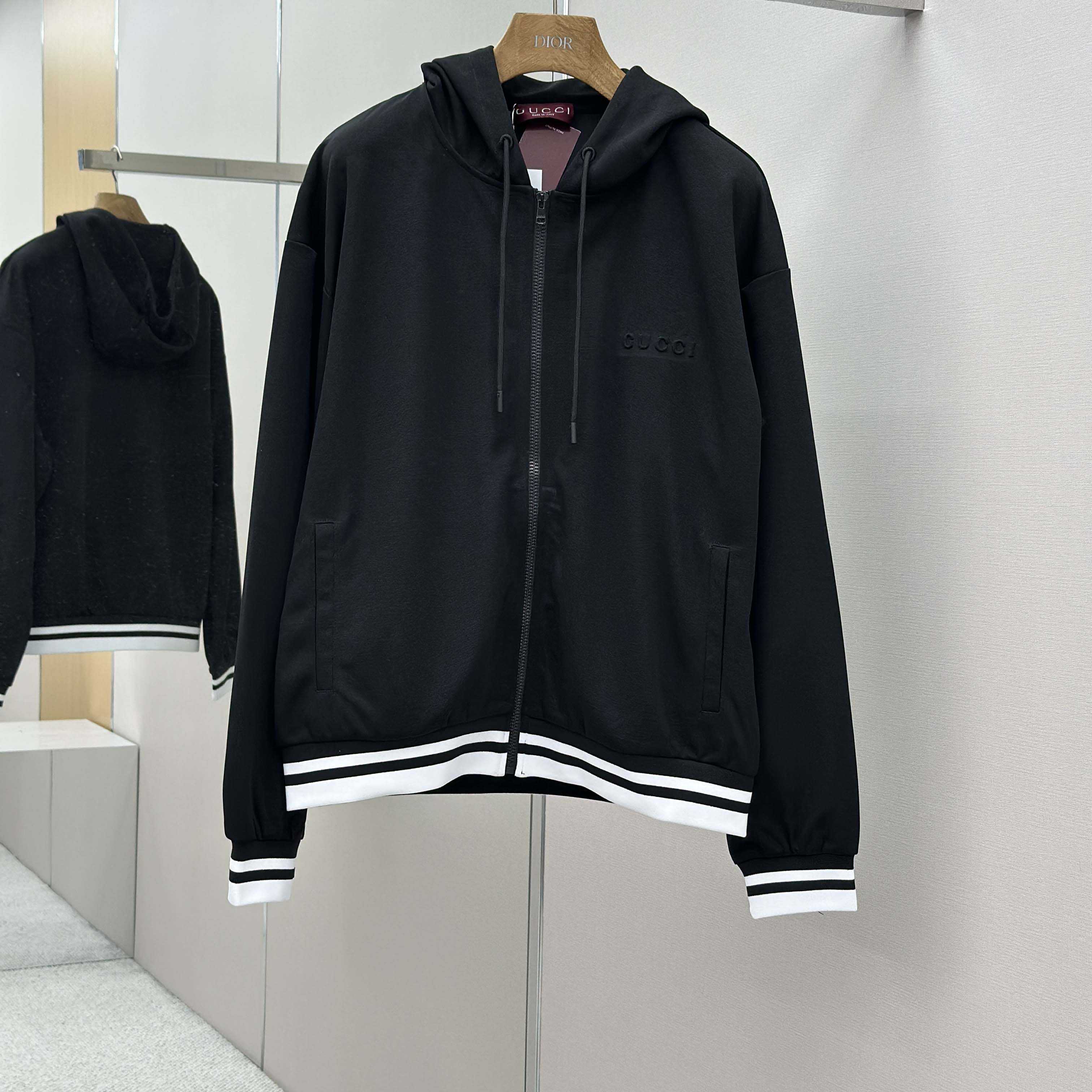 Gucci Technical Jersey Hooded Zip Jacket - FashionPlug