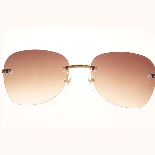 Cartier CT 3524012 Aviator Lens Wood Sunglasses In Gold Brown - FashionPlug