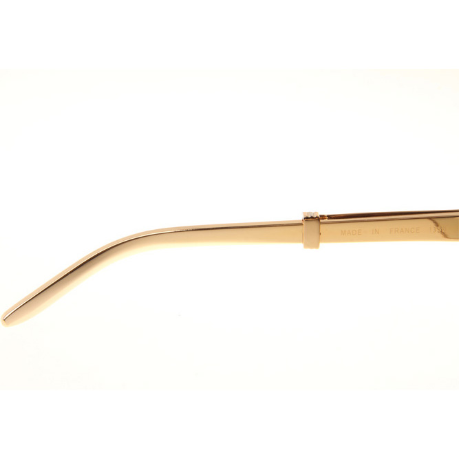 Cartier CT1990-0692 Gold Stainless Steel Sunglasses In Gold Grey - FashionPlug