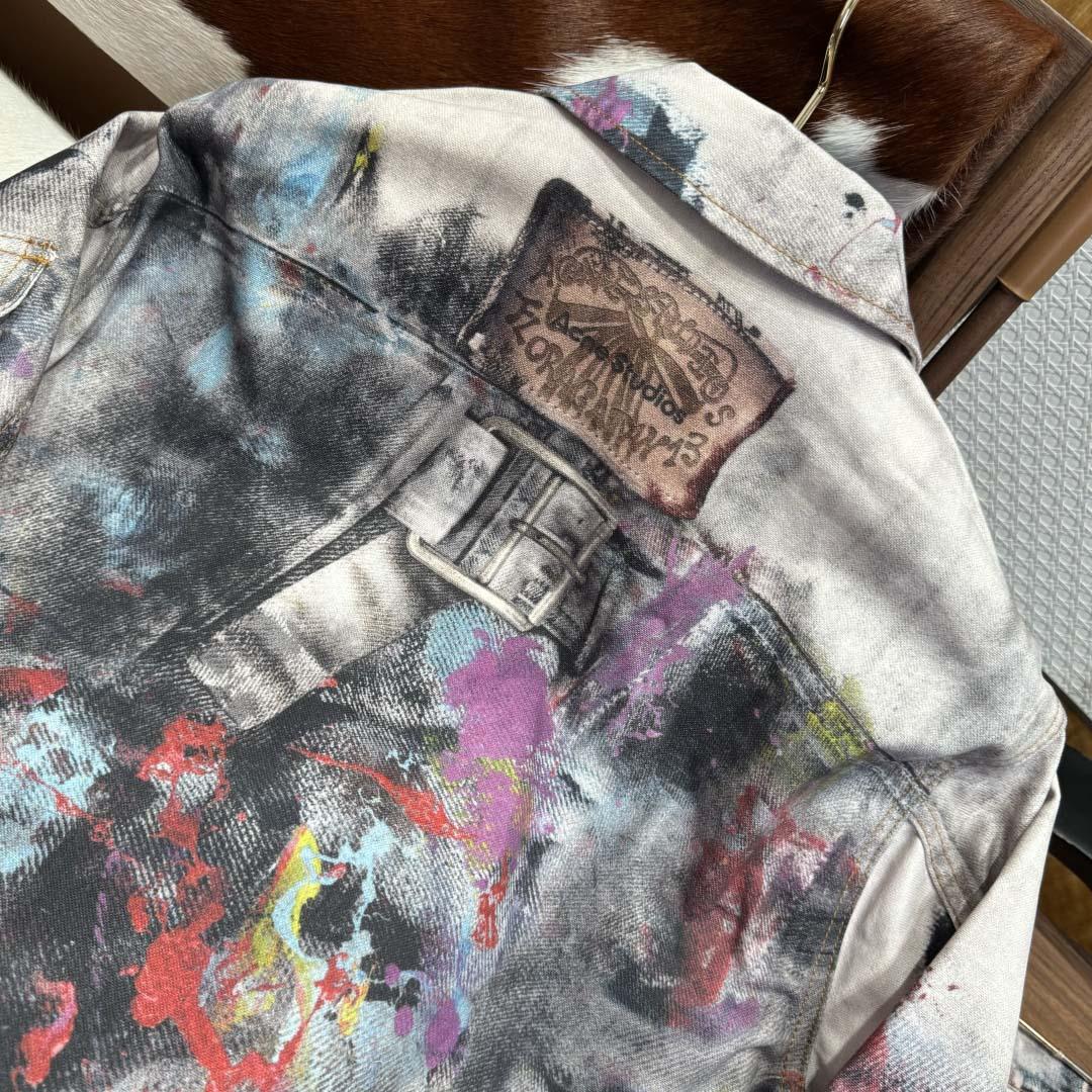 Acne Studios Jacket & Jean Trompe L'oeil Print - FashionPlug