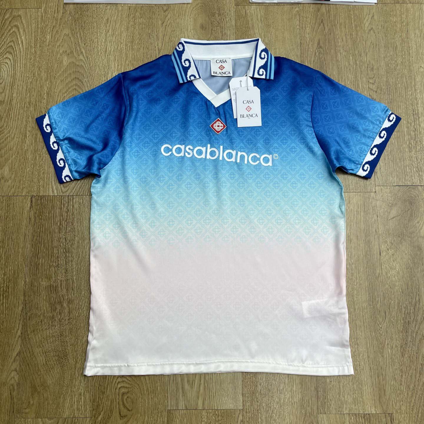 Casablanca Jacquard Gradient Football Shirt  C1025 - FashionPlug