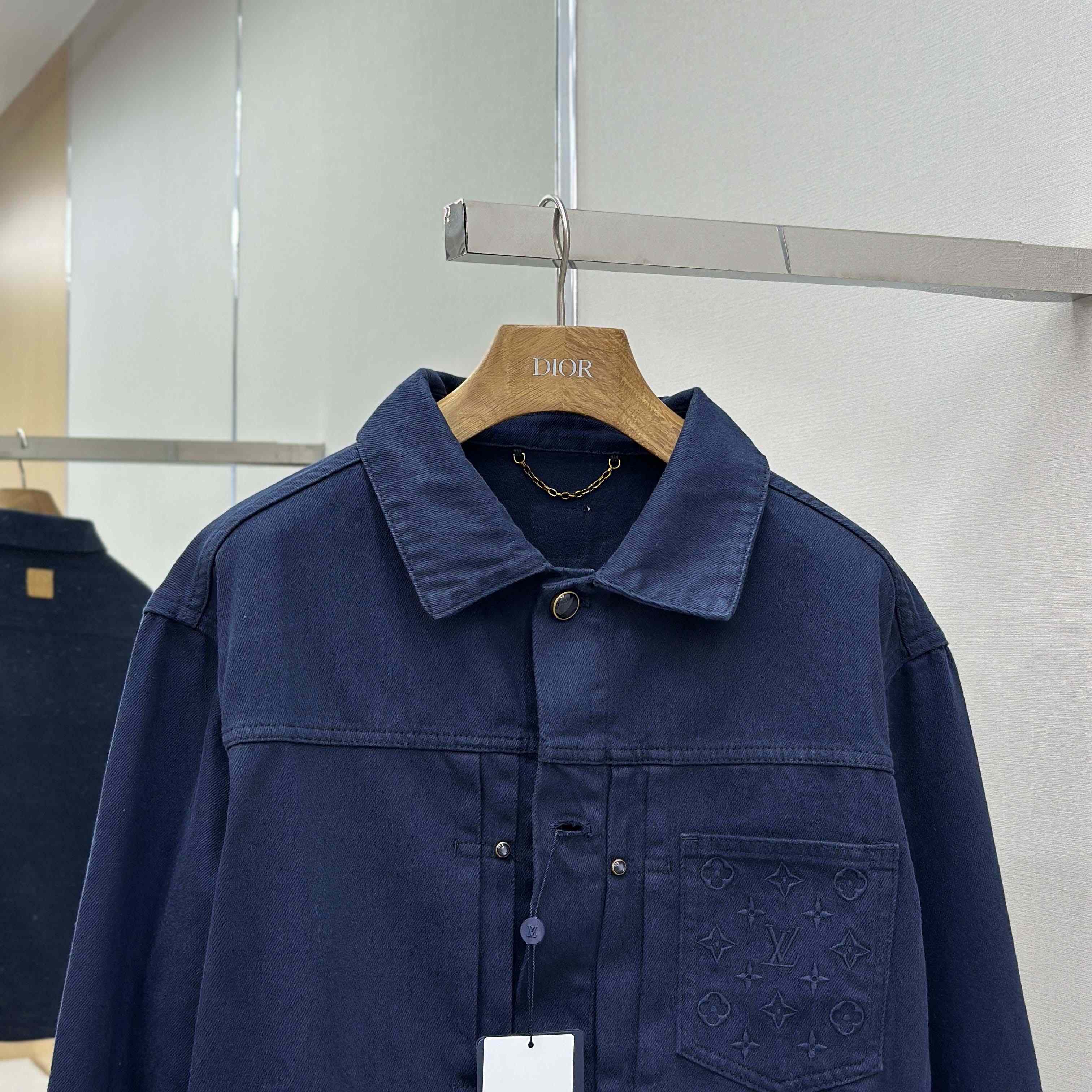 Louis Vuitton Garment-Dyed Denim Type II Trucker Jacket   1AHUY5 - FashionPlug