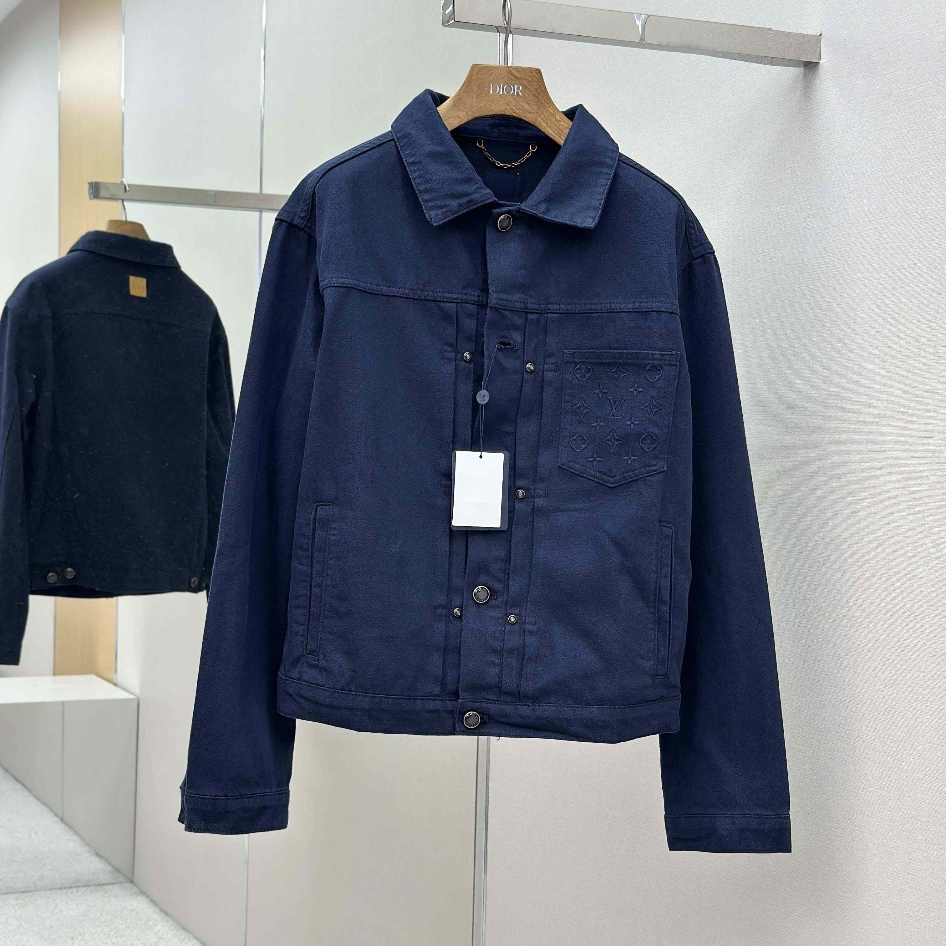 Louis Vuitton Garment-Dyed Denim Type II Trucker Jacket   1AHUY5 - FashionPlug