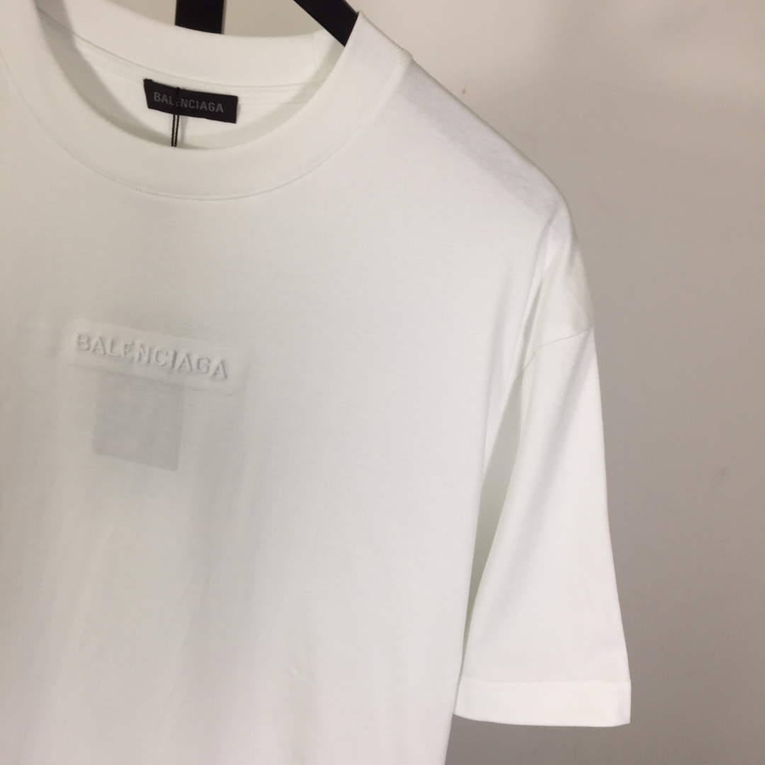 Balenciaga Embroidered Lettering Short Sleeve - FashionPlug