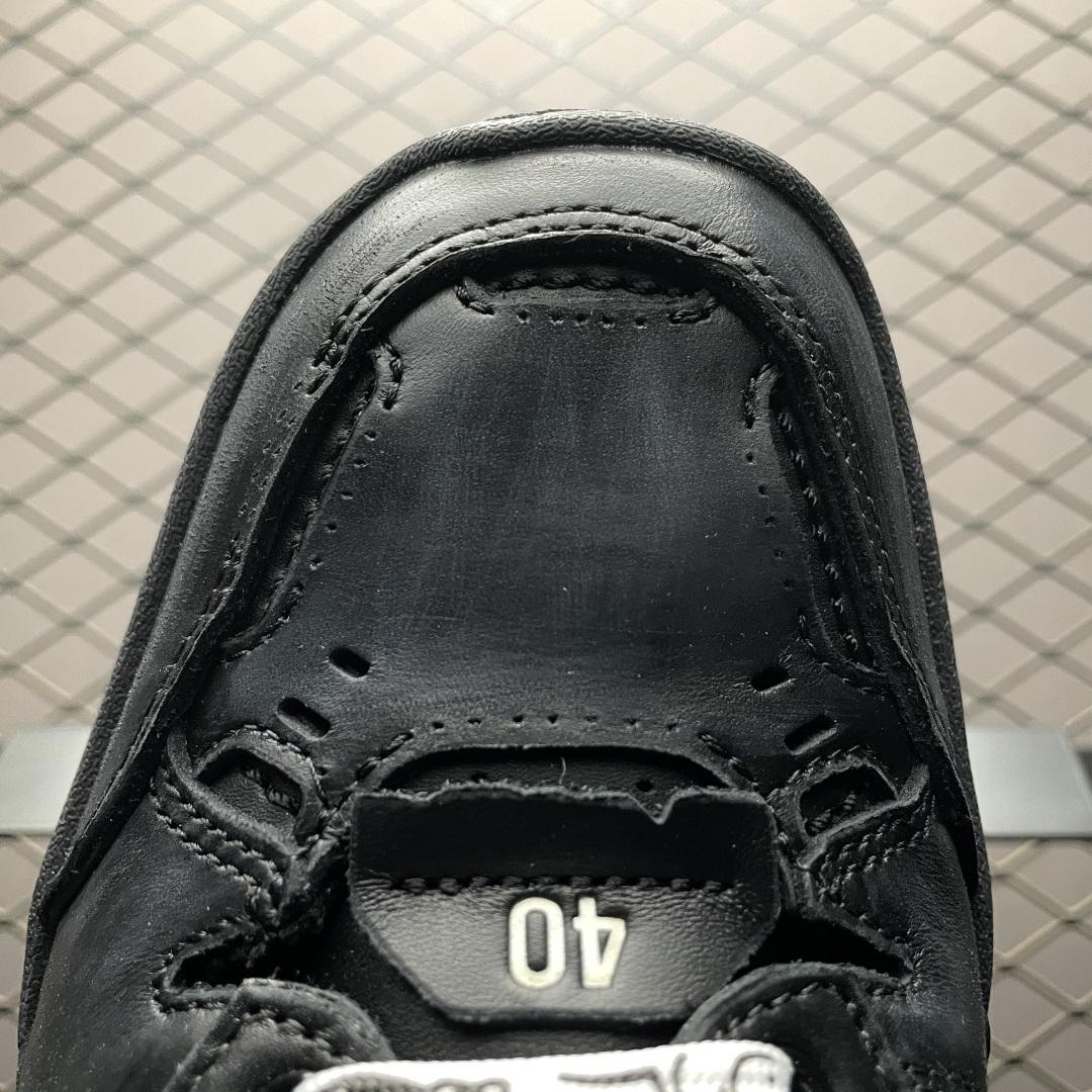 Balenciaga Hamptons Worn-Out Sneaker In Black Cowskin And Polyester - FashionPlug