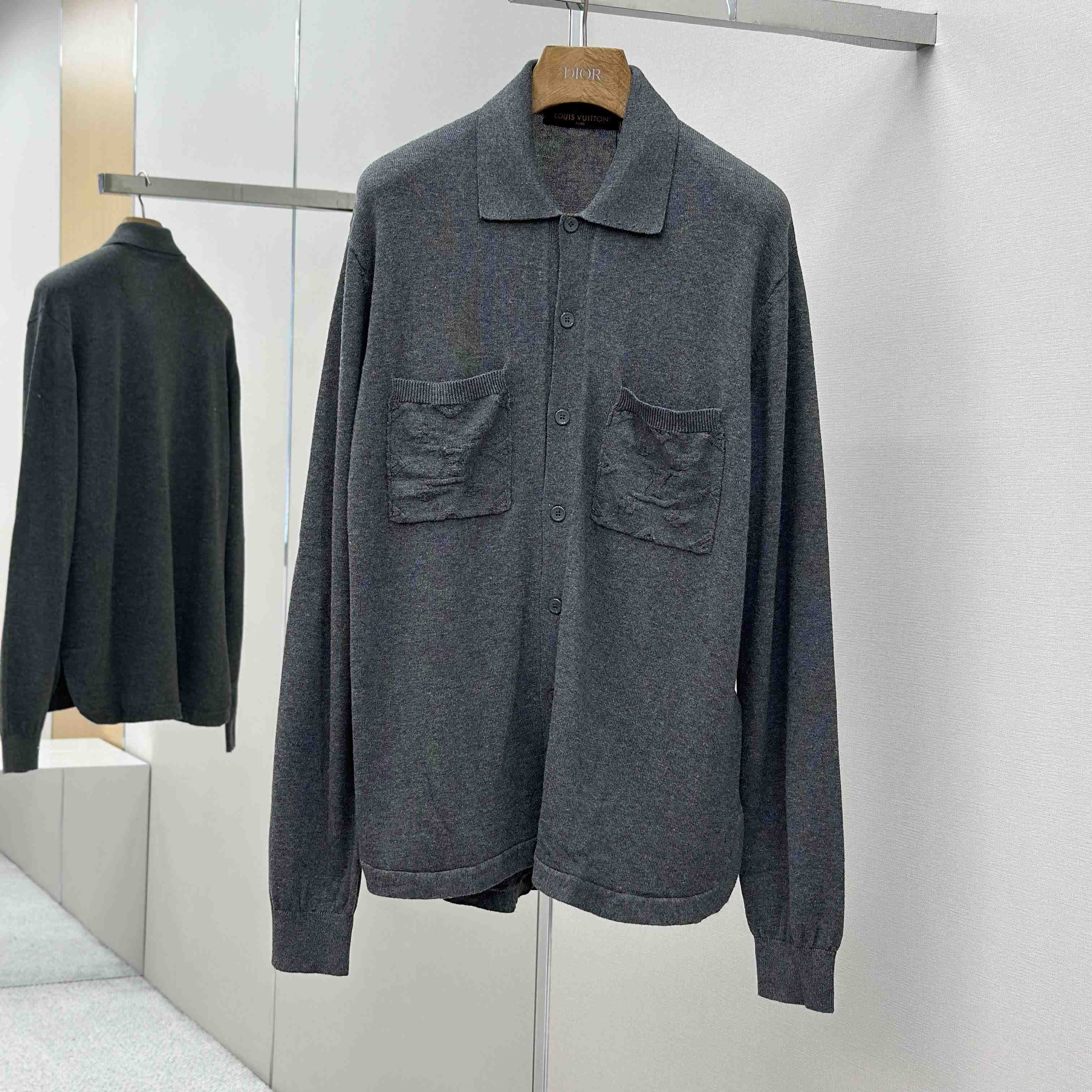 Louis Vuitton Cotton Knit Overshirt   1AFANI - FashionPlug
