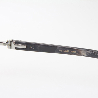 Cartier CT_3524012 Black Buffalo Sunglasses In Silver Grey - FashionPlug