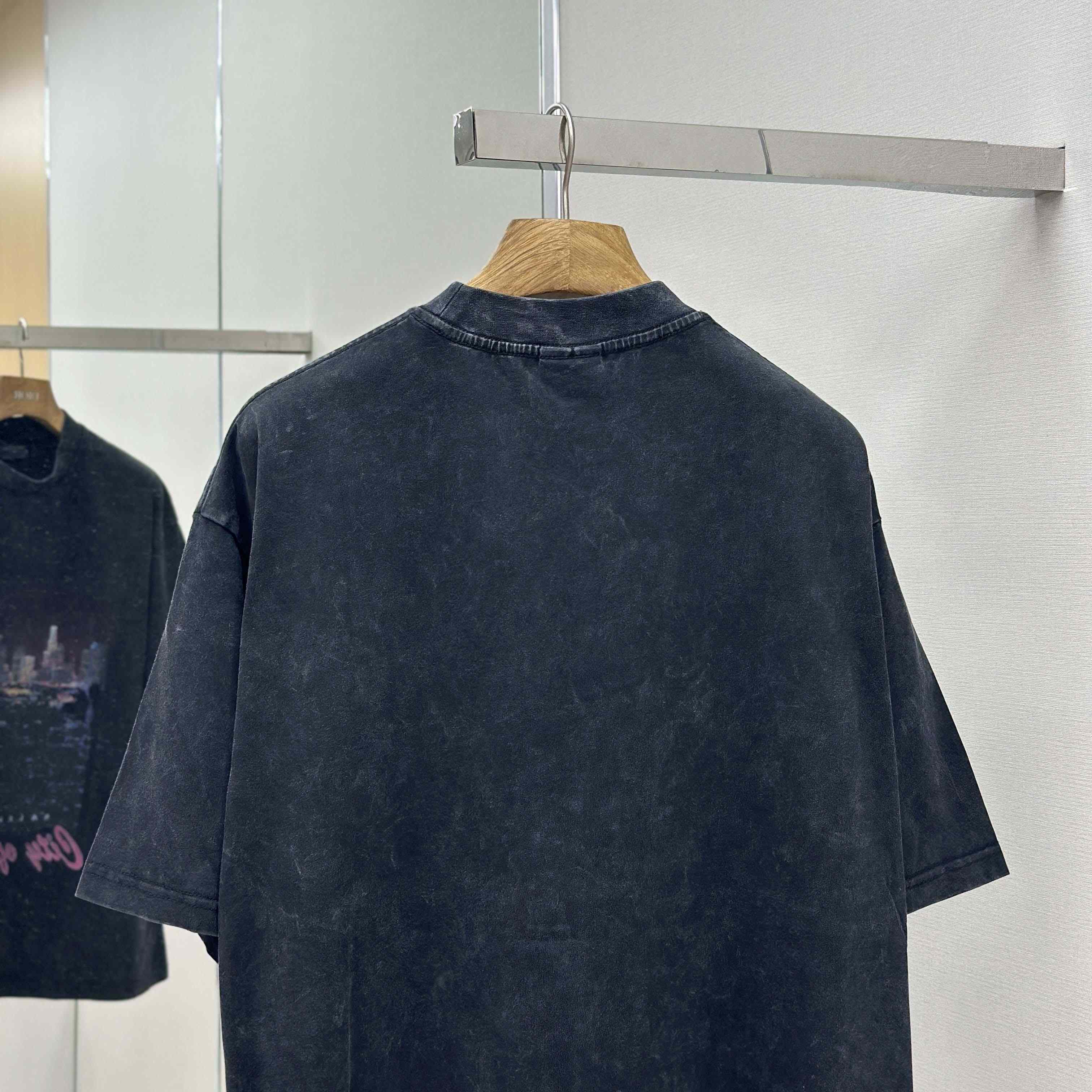 Balenciaga Taped Balenciaga Back T-Shirt Medium Fit in heather grey dry jersey - FashionPlug