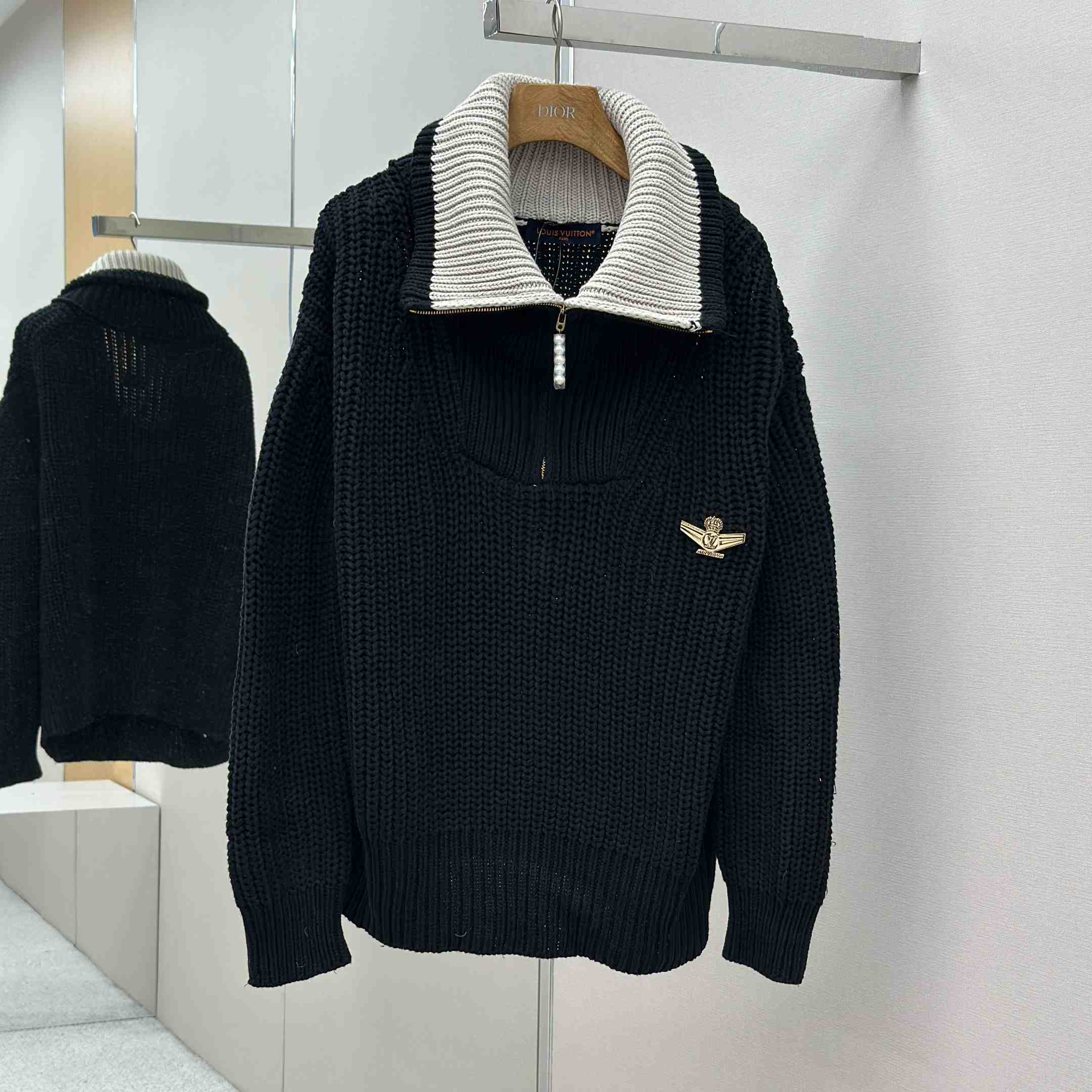 Louis Vuitton Chunky Wool-Blend Half-Zip Pullover   1AHC13 - FashionPlug