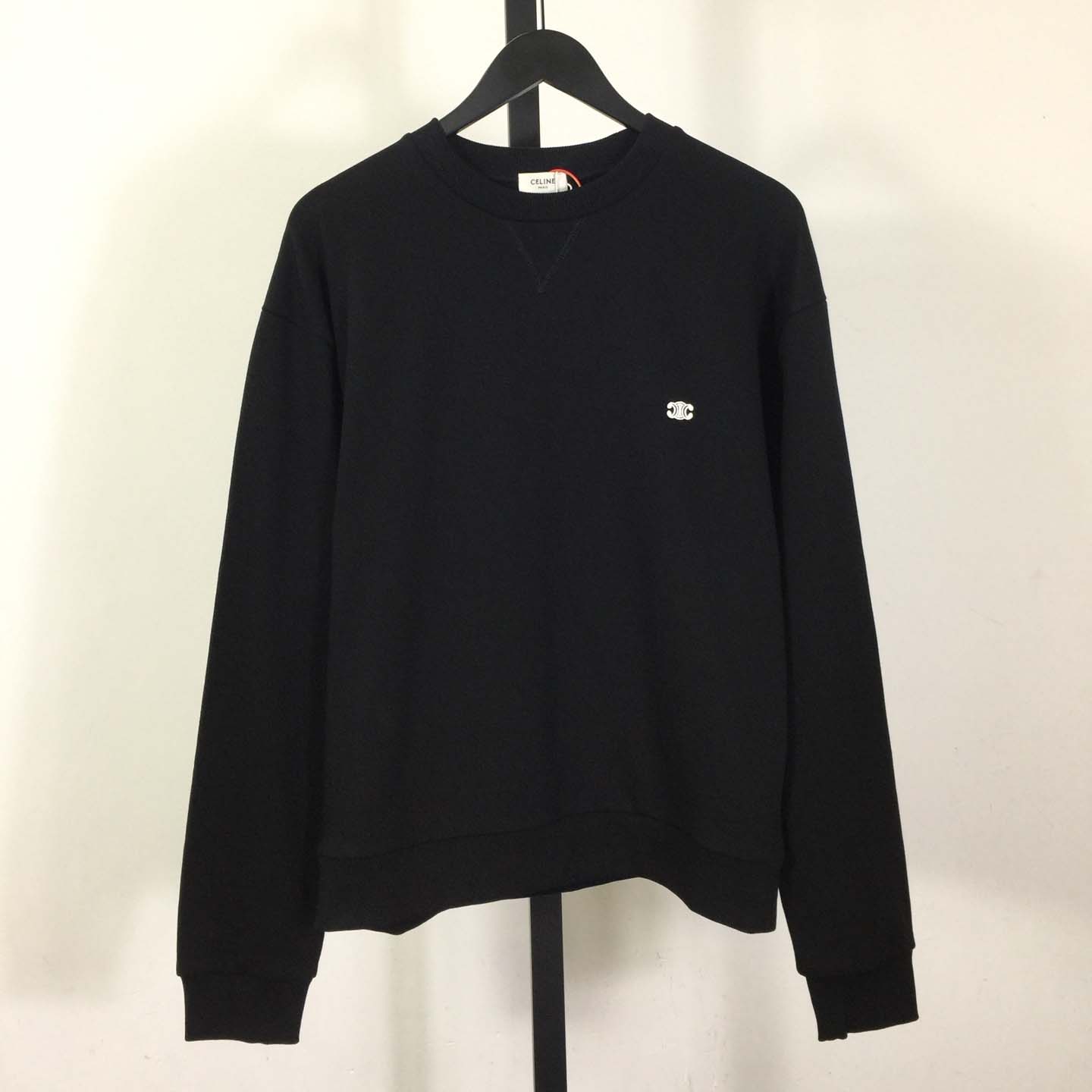 Celine Triomphe Loose Sweatshirt In Cotton Fleece - FashionPlug