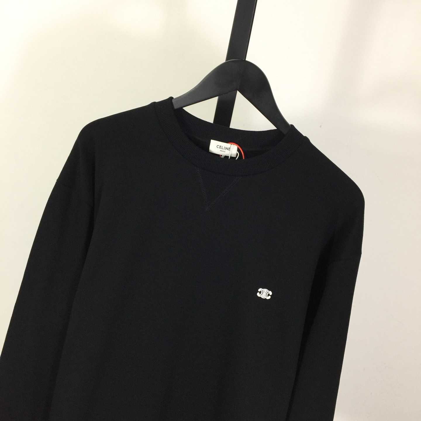 Celine Triomphe Loose Sweatshirt In Cotton Fleece - FashionPlug