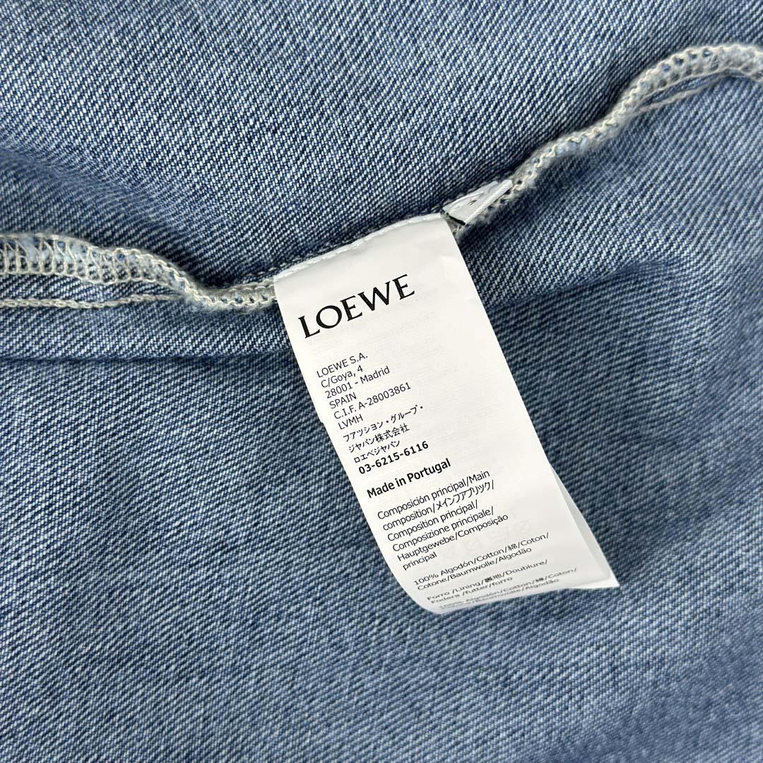 Loewe Short Sleeve Shirt In Denim - FashionPlug