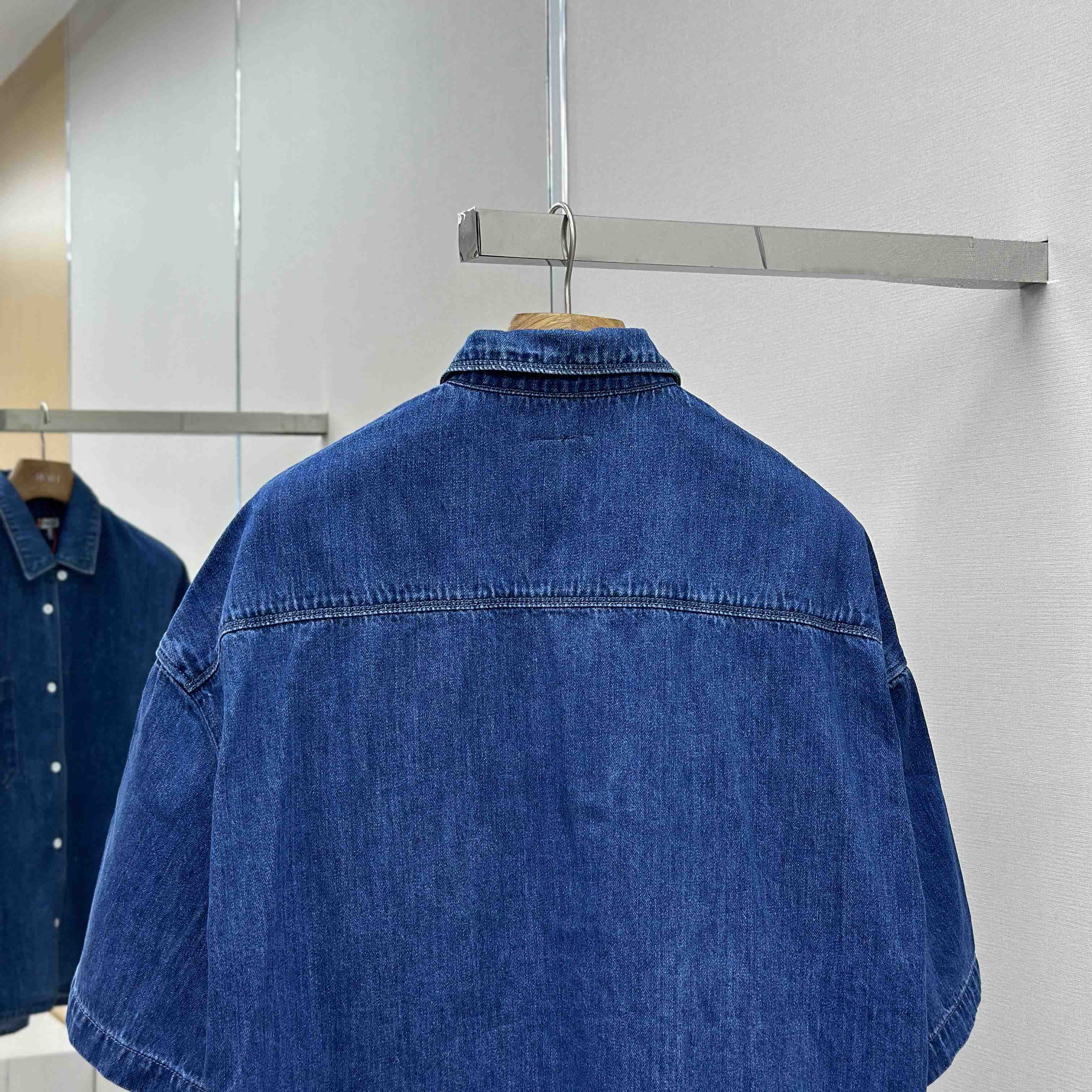 Loewe Short Sleeve Shirt In Denim - FashionPlug