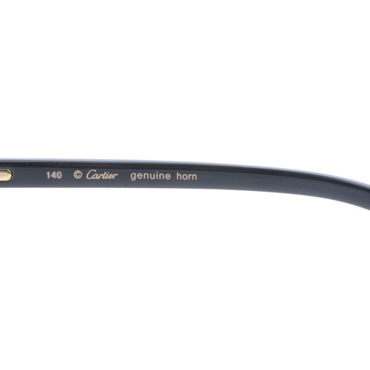 Cartier CT_3524012 Black Buffalo Sunglasses In Gold Gradient Blue - FashionPlug