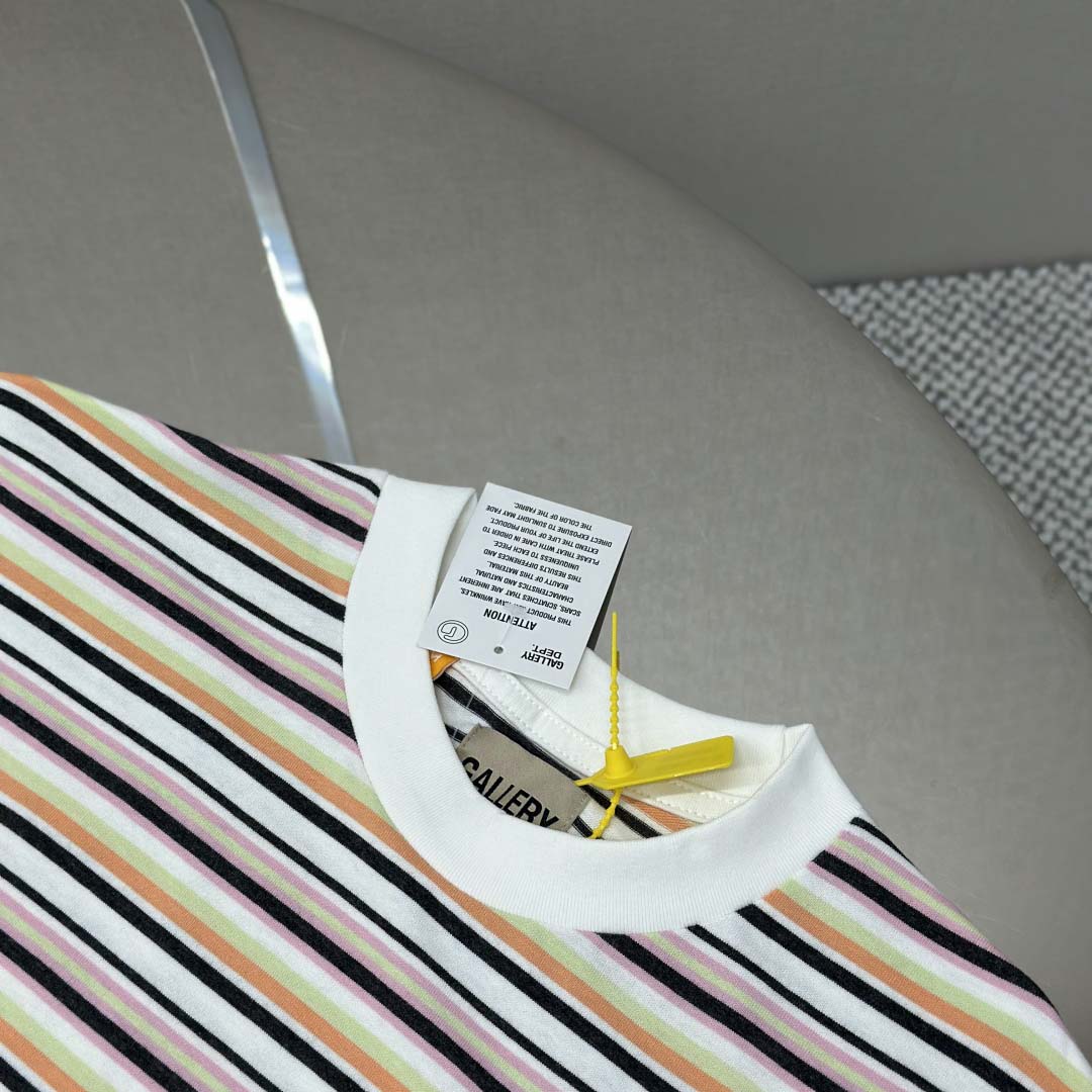Gallery Dept.  Gallery Department Nelson Striped Short Sleeve Tee Shirt - FashionPlug