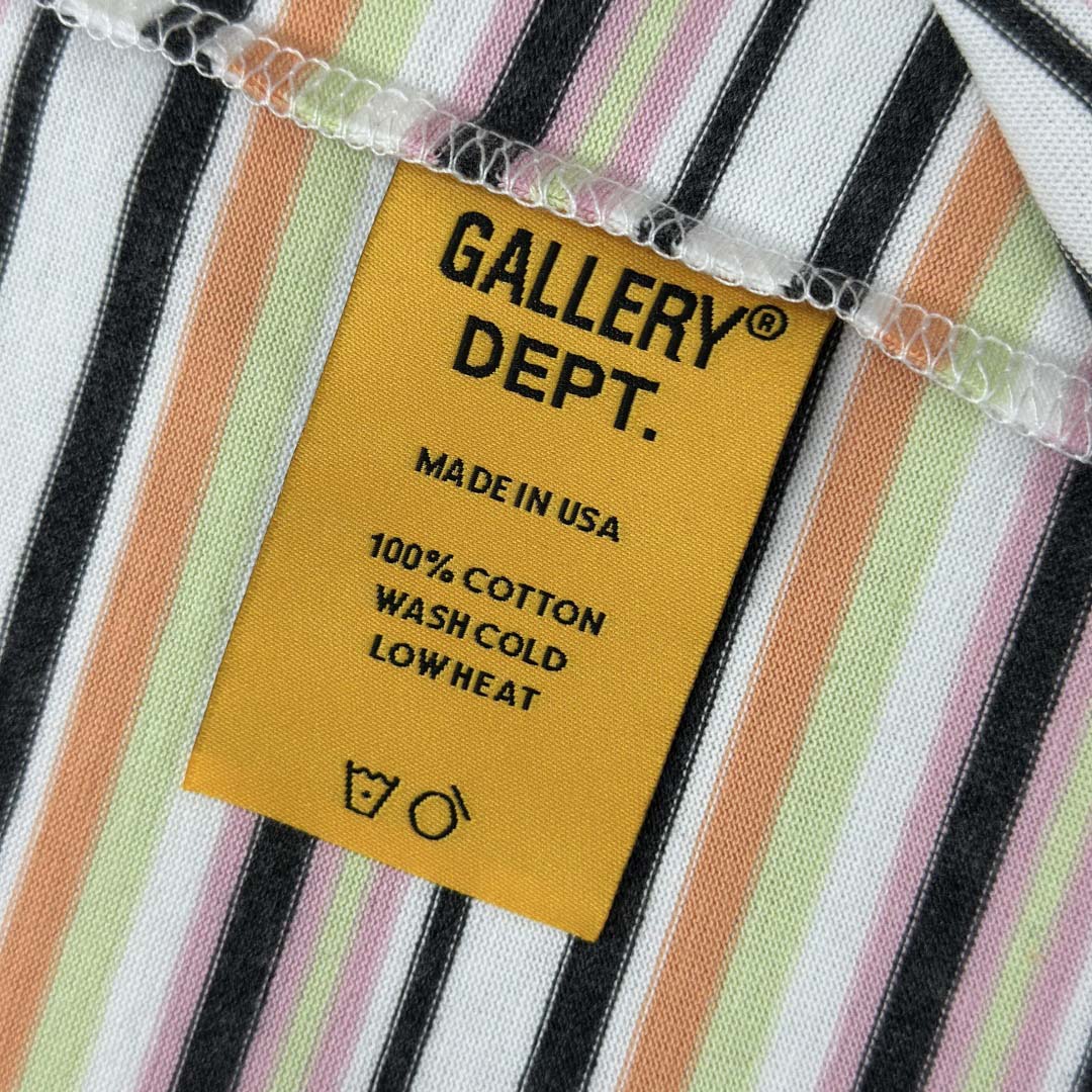 Gallery Dept.  Gallery Department Nelson Striped Short Sleeve Tee Shirt - FashionPlug