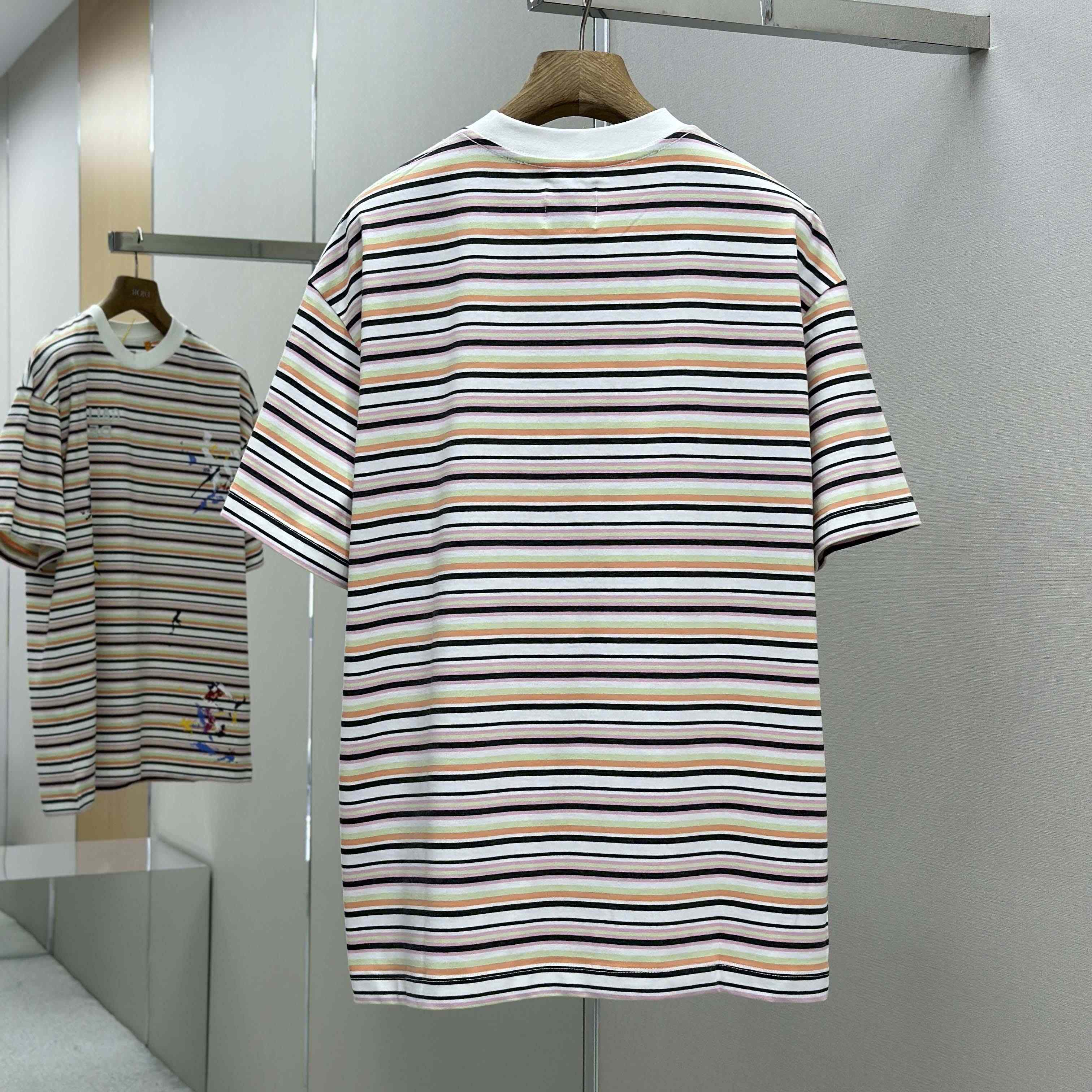 Gallery Dept.  Gallery Department Nelson Striped Short Sleeve Tee Shirt - FashionPlug