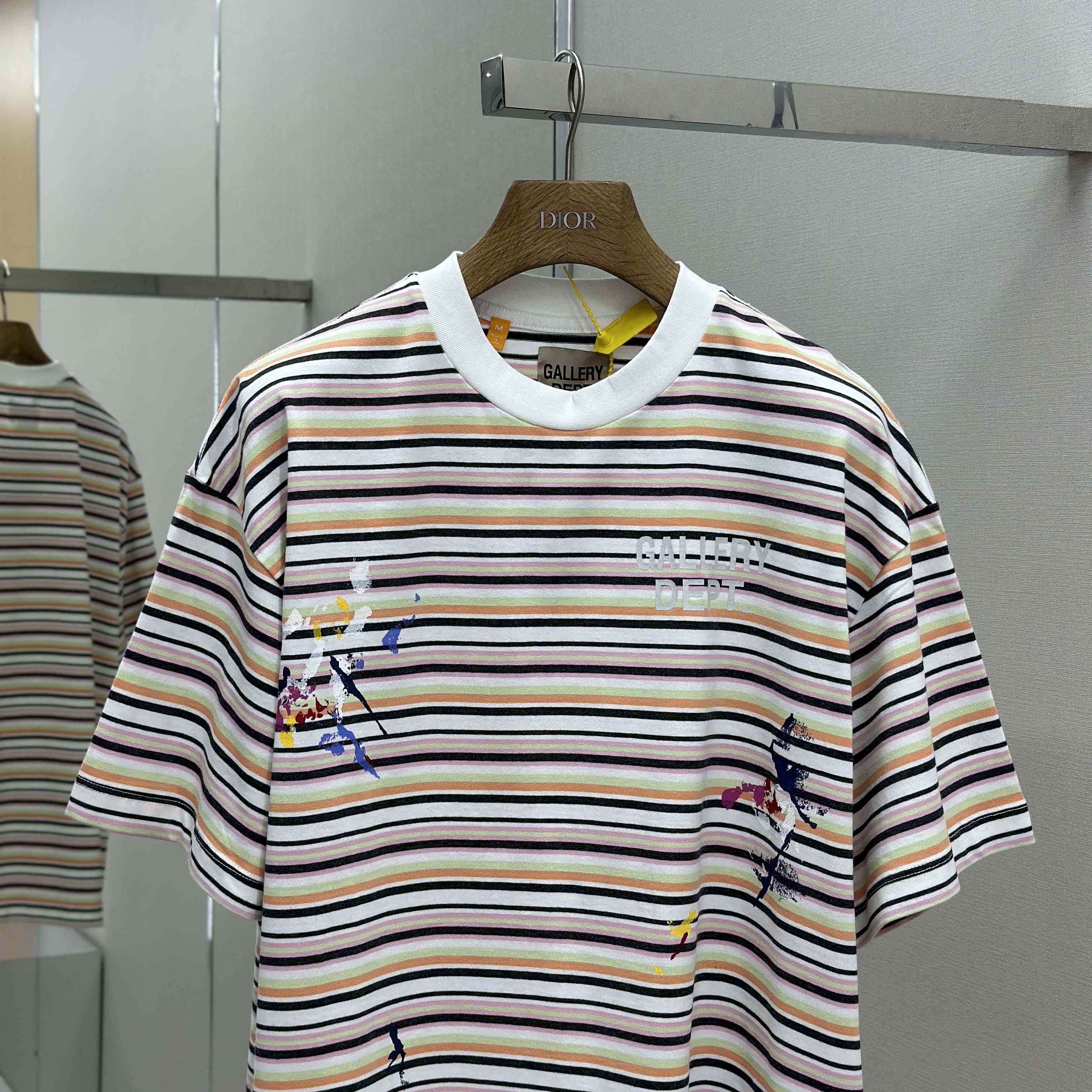 Gallery Dept.  Gallery Department Nelson Striped Short Sleeve Tee Shirt - FashionPlug
