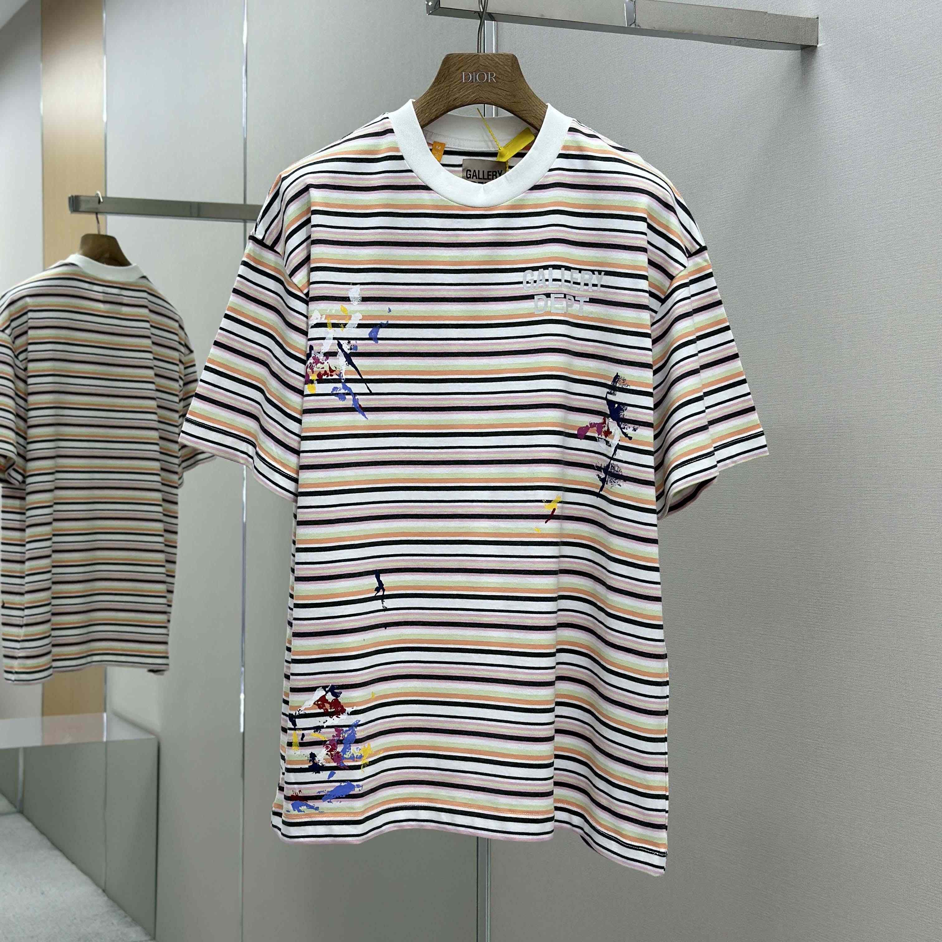 Gallery Dept.  Gallery Department Nelson Striped Short Sleeve Tee Shirt - FashionPlug
