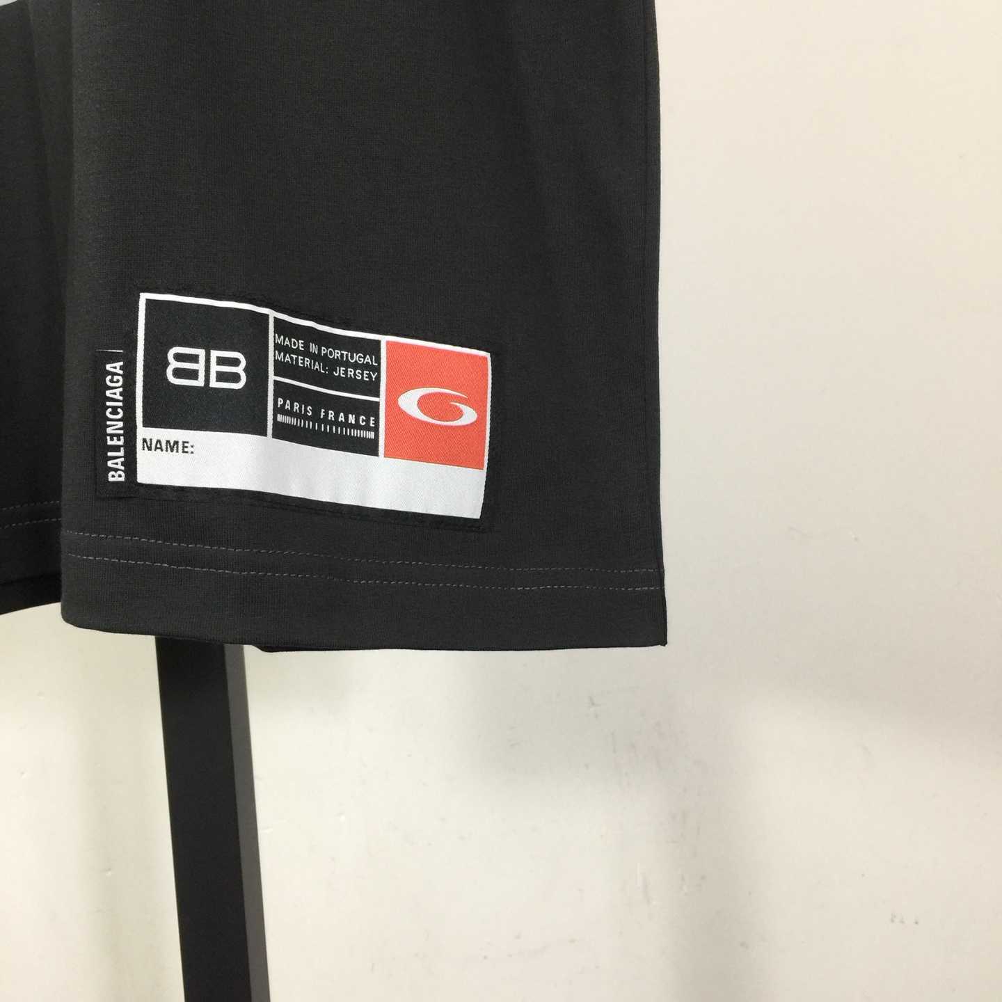 Balenciaga Basketball Series - Oversized T-Shirt in washed black vintage jersey - FashionPlug