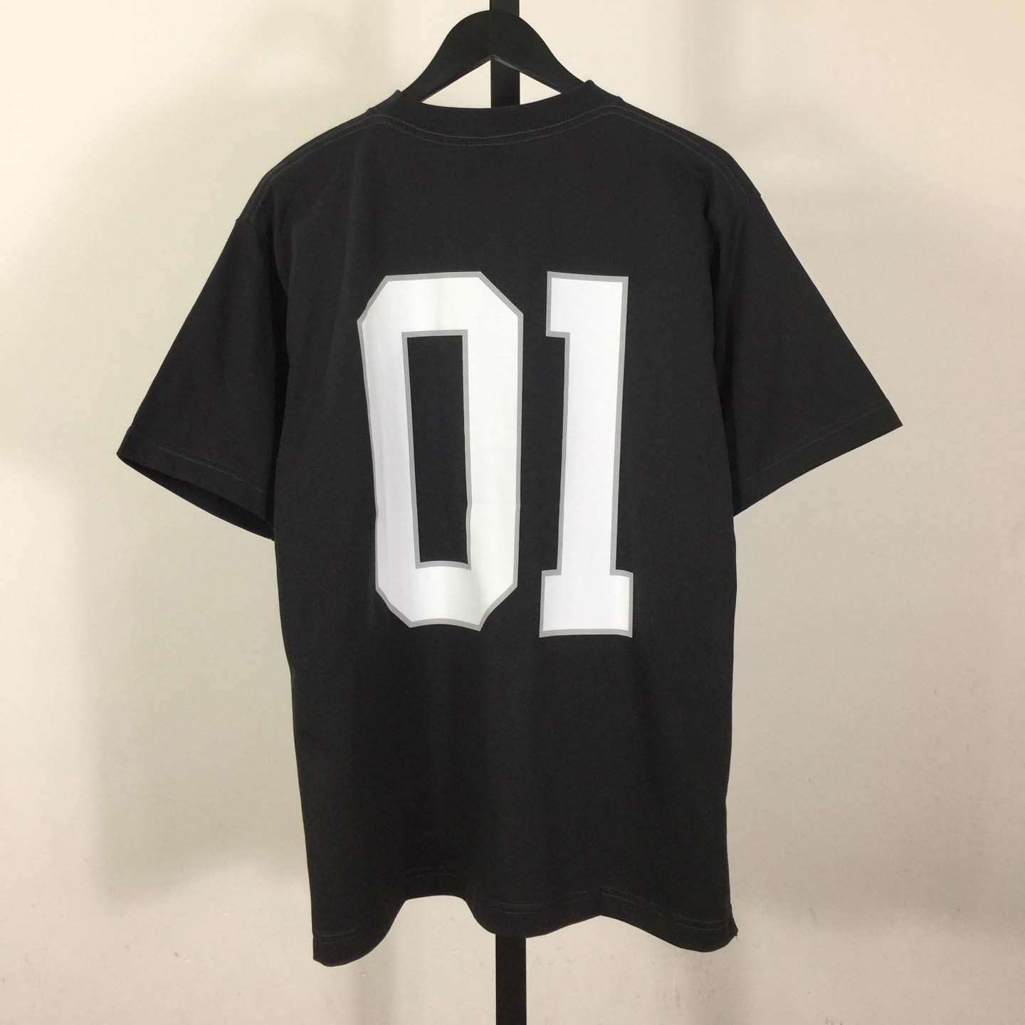 Balenciaga Basketball Series - Oversized T-Shirt in washed black vintage jersey - FashionPlug