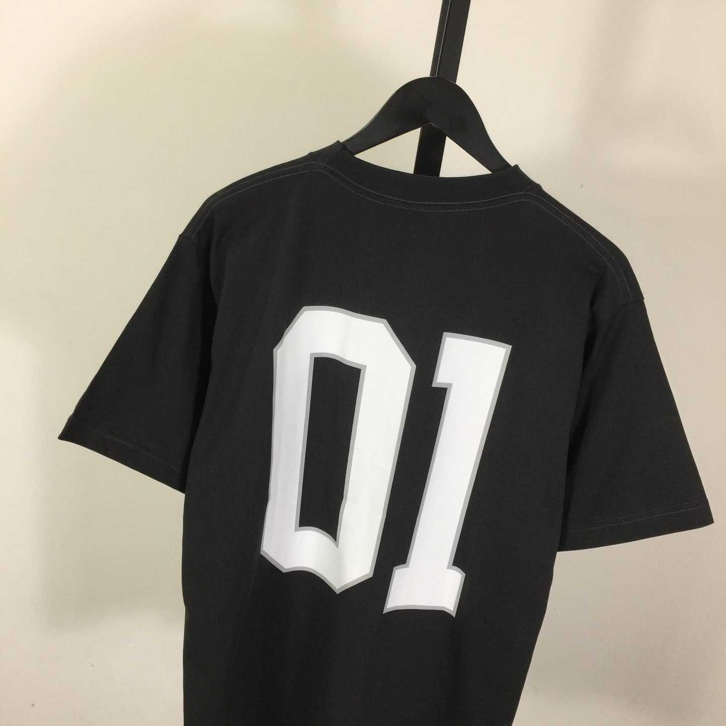 Balenciaga Basketball Series - Oversized T-Shirt in washed black vintage jersey - FashionPlug