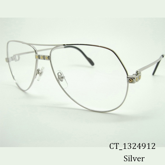 Cartier CT 1324912 Eyeglasses In Silver - FashionPlug
