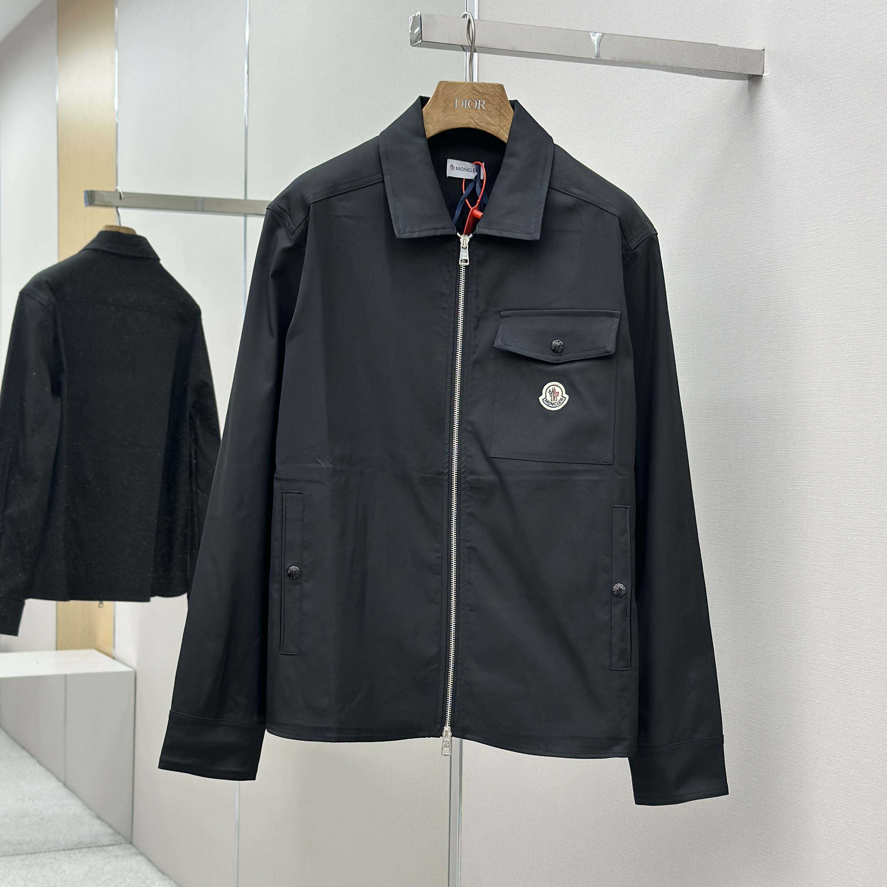 Moncler Gabardine Cotton Shirt Jacket - FashionPlug
