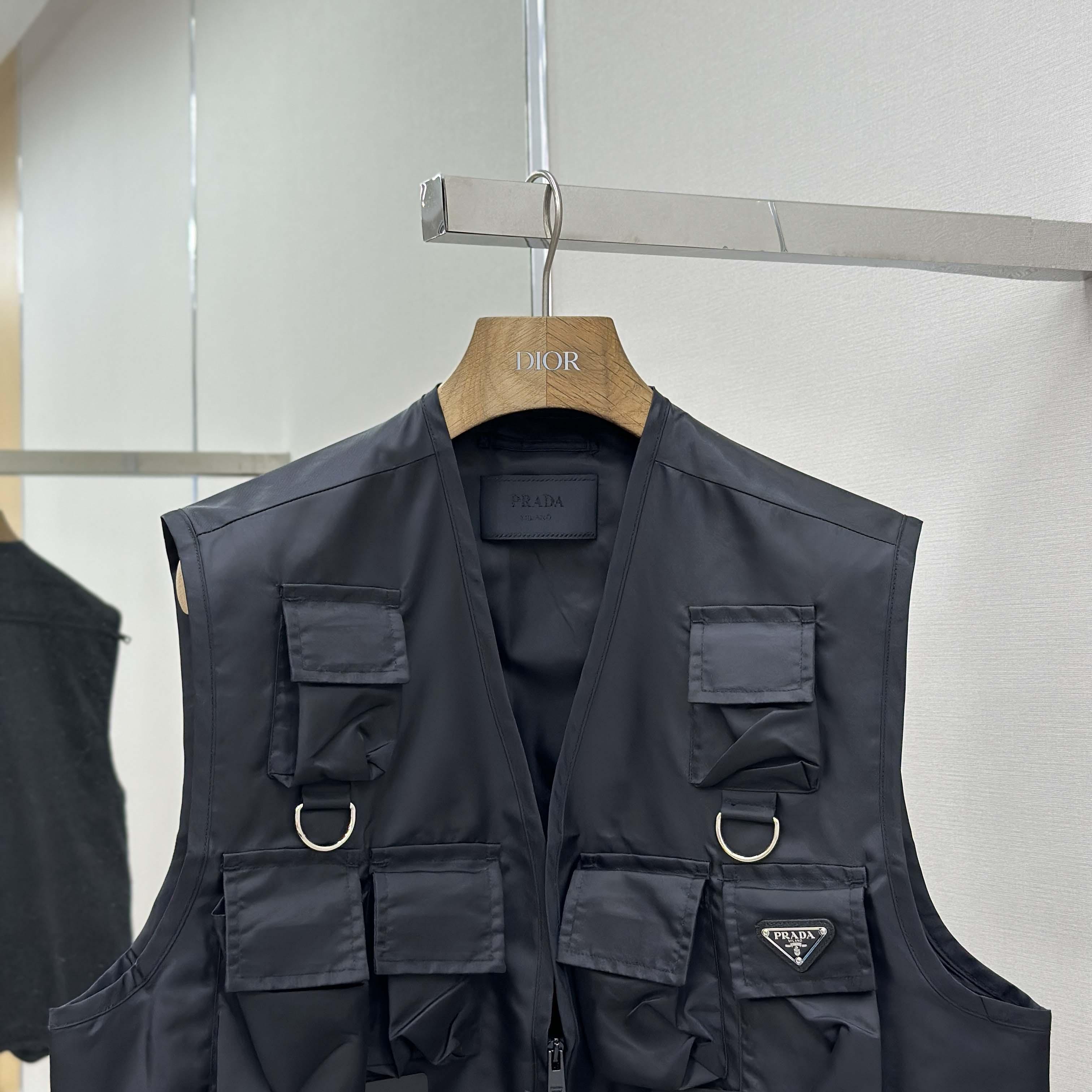 Prada Re-Nylon Utility Vest - FashionPlug