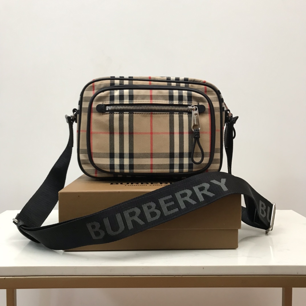 Burberry Check Shoulder Crossbody Bag  - FashionPlug