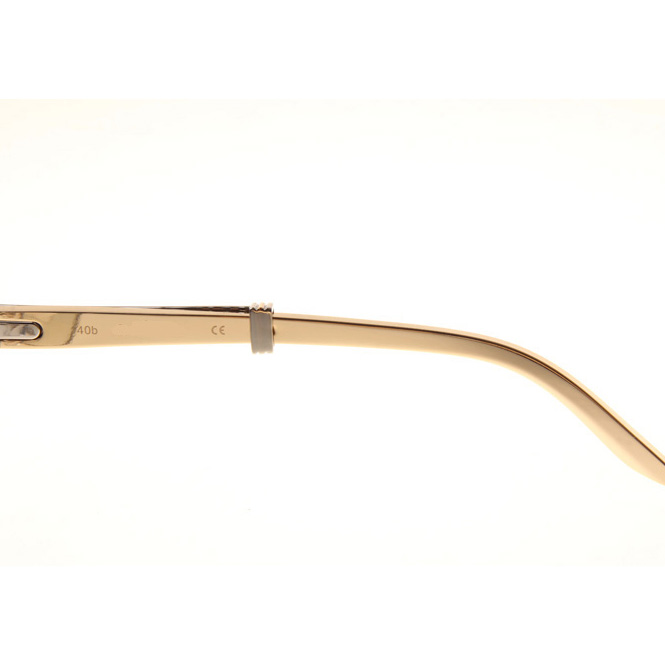 Cartier CT1990-0692 Gold Stainless Steel Sunglasses In Silver Grey - FashionPlug