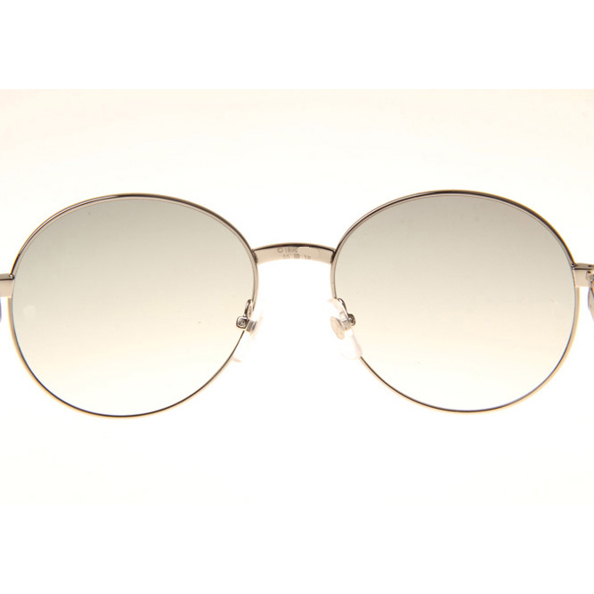 Cartier CT1990-0692 Gold Stainless Steel Sunglasses In Silver Grey - FashionPlug
