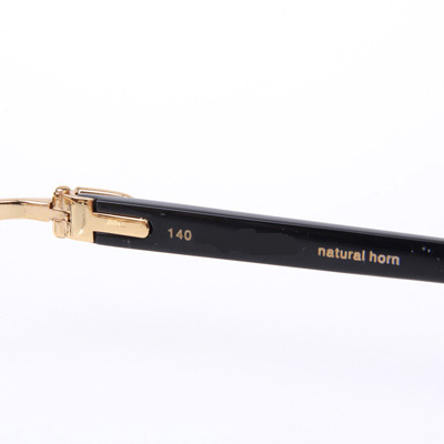 Cartier CT_3524012 Black Buffalo Eyeglasses In Gold - FashionPlug
