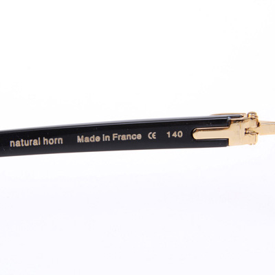 Cartier CT_3524012 Black Buffalo Eyeglasses In Gold - FashionPlug