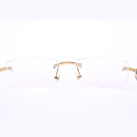 Cartier CT_3524012 Black Buffalo Eyeglasses In Gold - FashionPlug